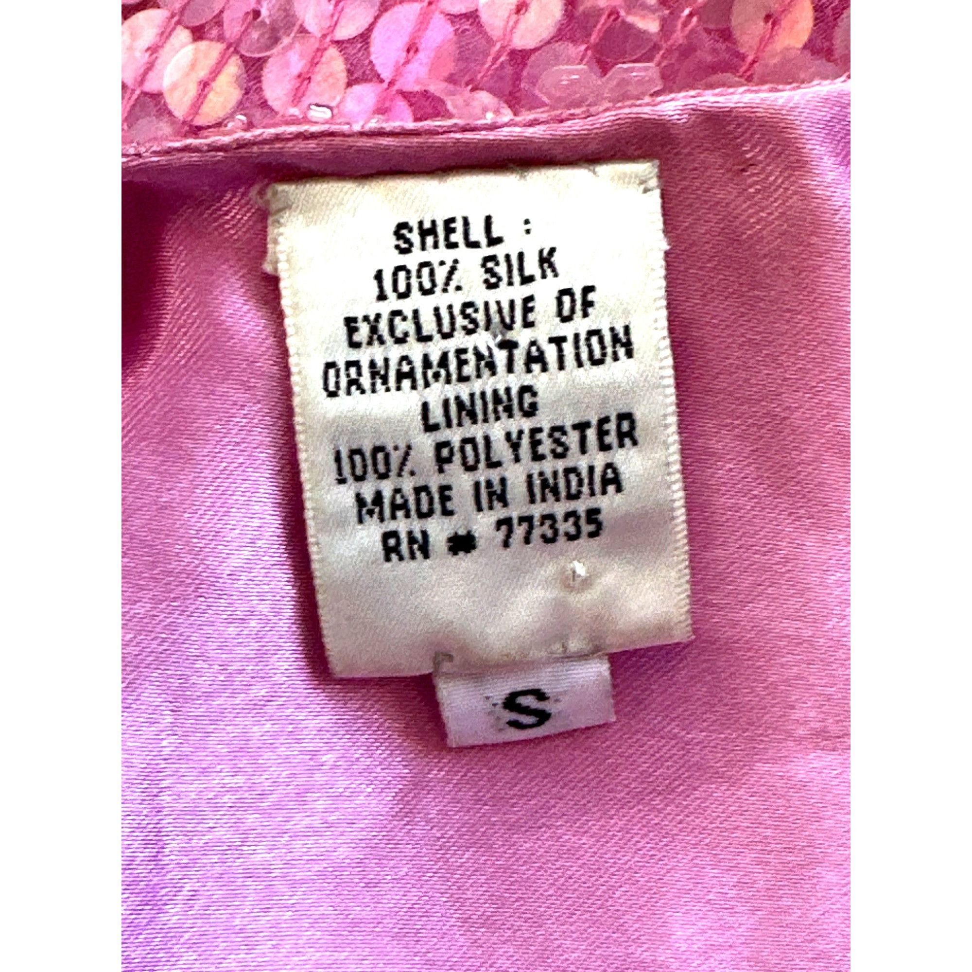 Other Scala Small Pink Silk Sequin Bias Cut Gown V Back Barbiecore Size S / US 4 / IT 40 - 8 Thumbnail