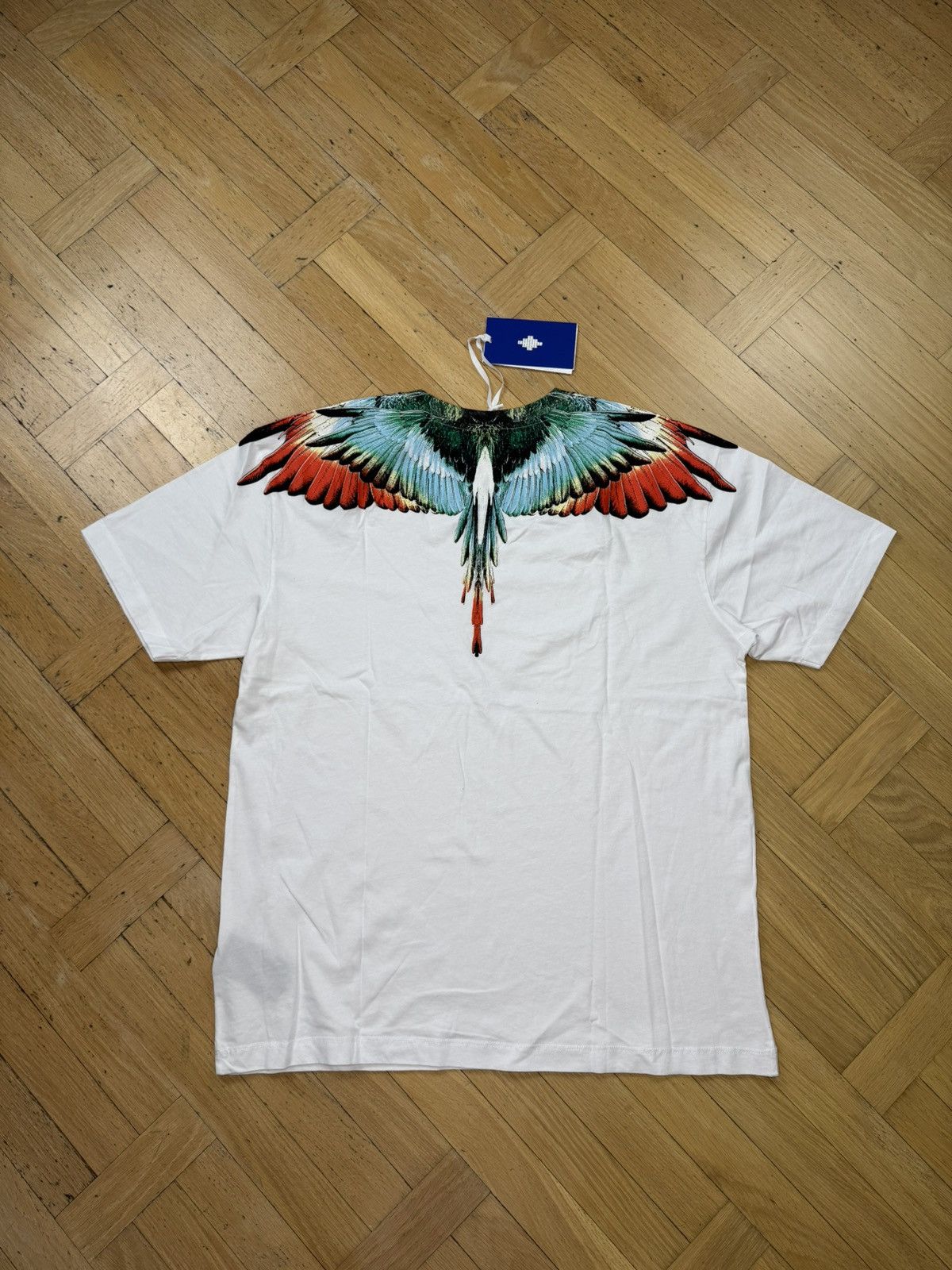Marcelo Burlon MARCELO BURLON WING TEE GREEN / ORANGE WHITE Size US XL / EU 56 / 4 - 2 Thumbnail