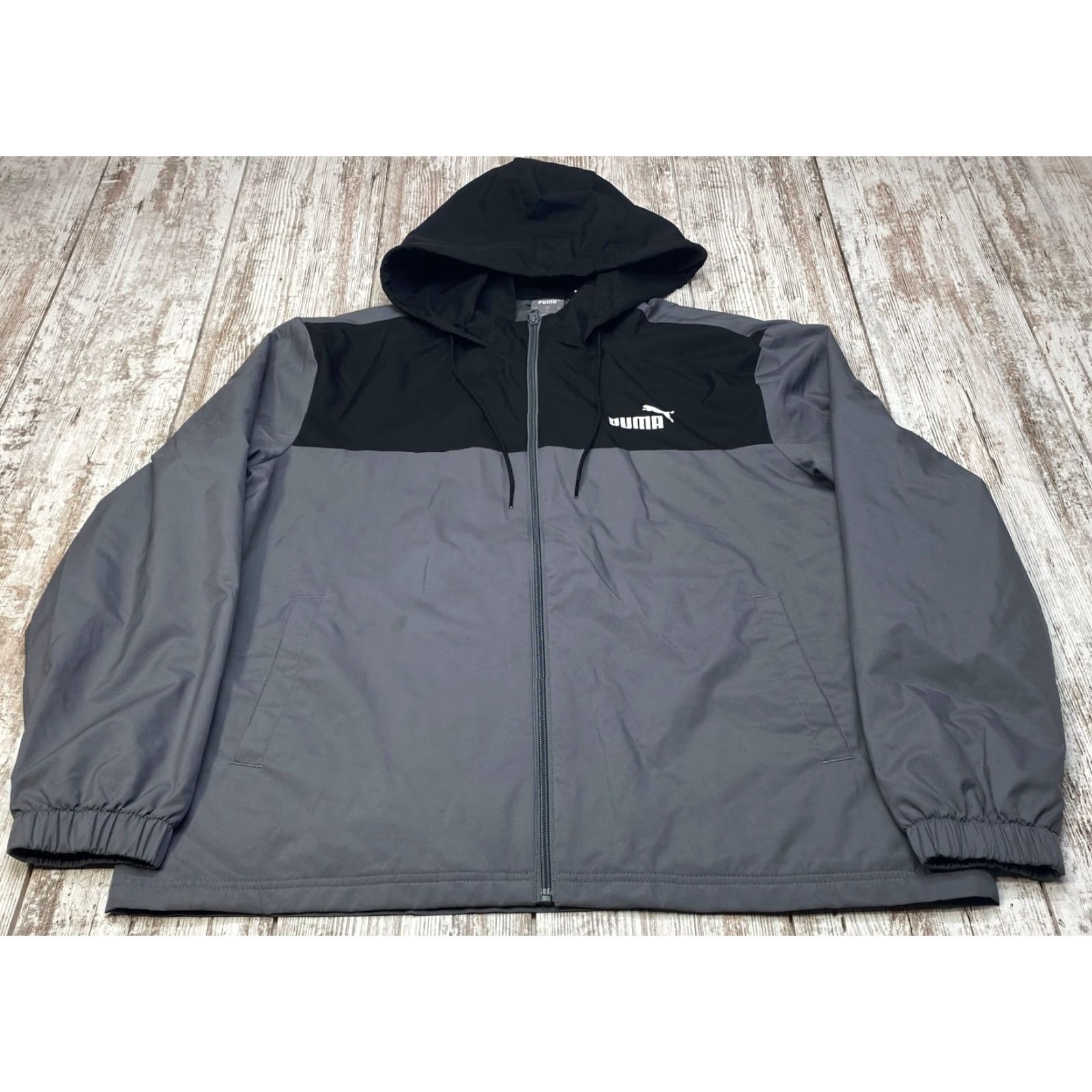 Puma Puma Windbreaker Hoodie Jacket Men's Large Full Pockets Long Sleeve 7423 Size US L / EU 52-54 / 3 - 2 Thumbnail