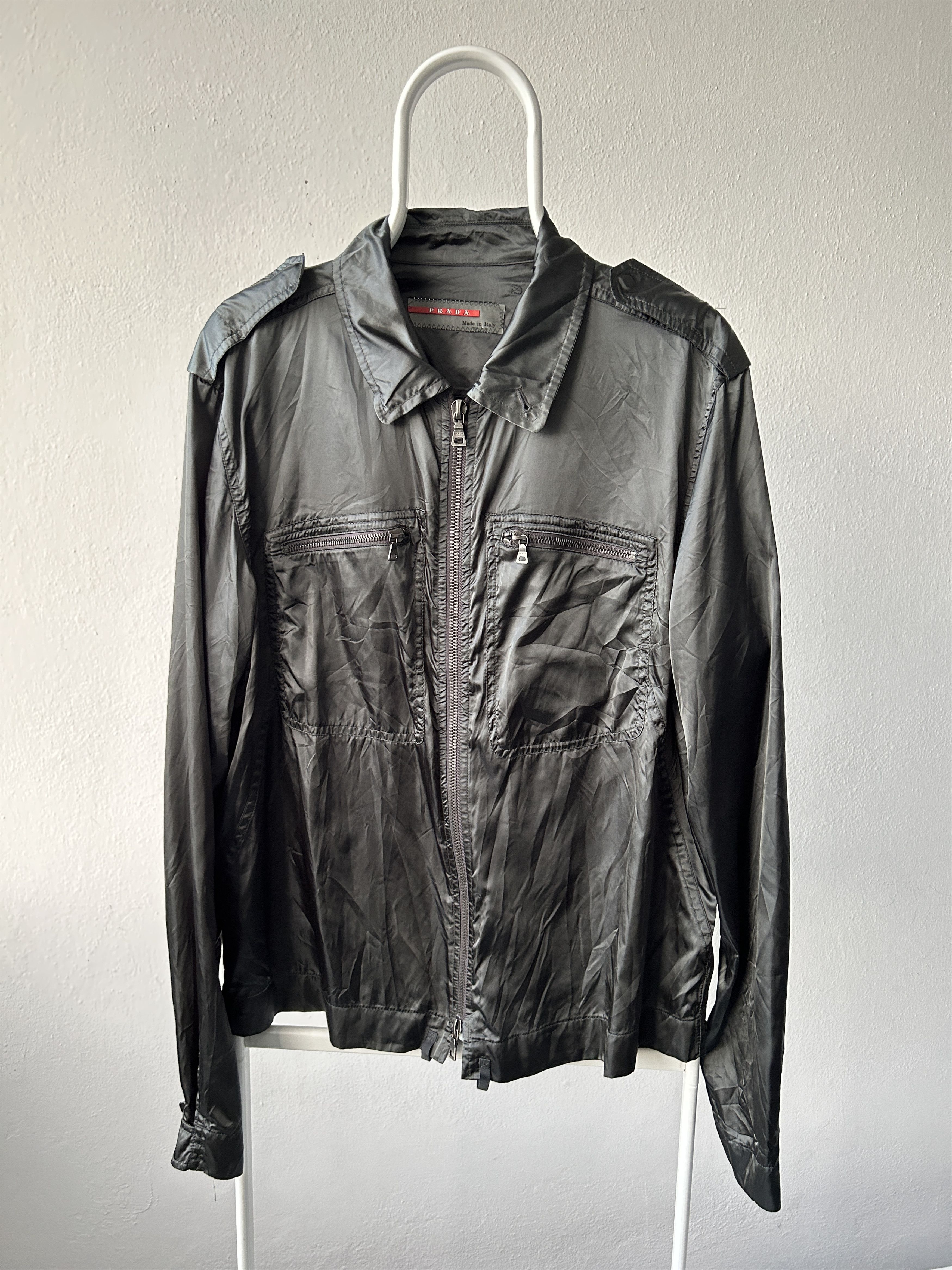 Prada Archive 2002-2005 Prada sport light nylon zip overshirt Size US XL / EU 56 / 4 - 1 Thumbnail