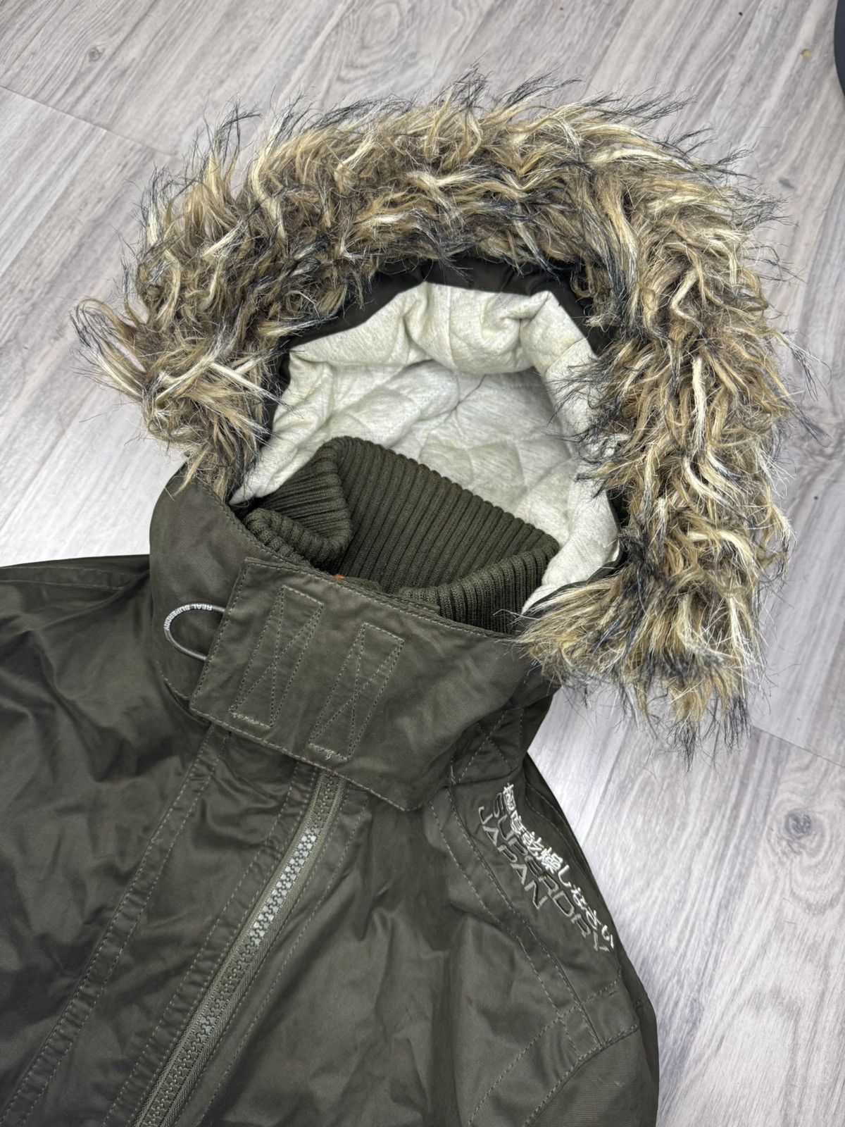 Japanese Brand Military Y2K doublezip fur hood jacket Alpha LGB Goa vibe Size US M / EU 48-50 / 2 - 8 Thumbnail