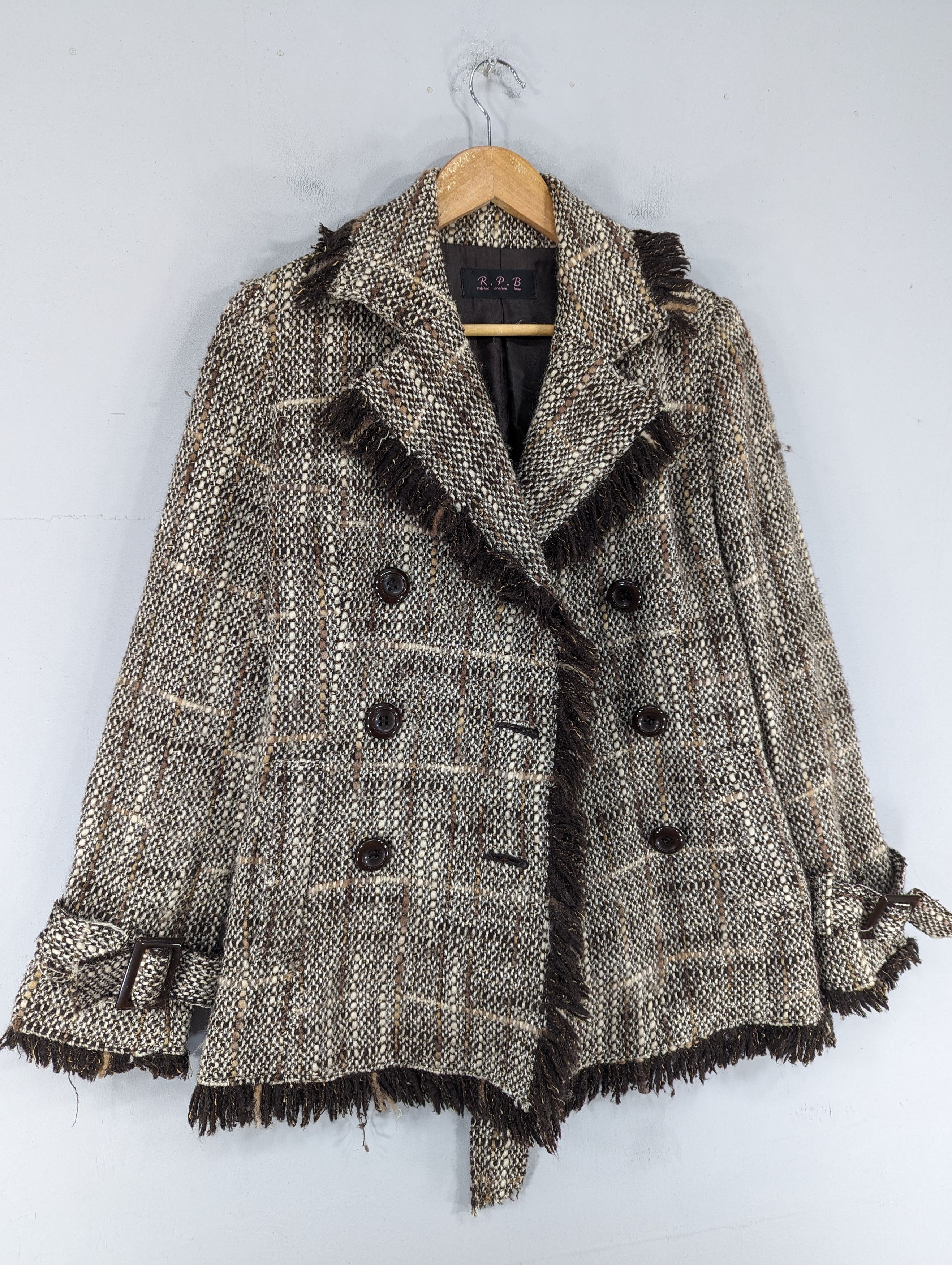 Japanese Brand 🔥RARE🔥R.P.B Japanese Brand Mohair Double Breasted Jacket Size XS / US 0-2 / IT 36-38 - 3 Thumbnail