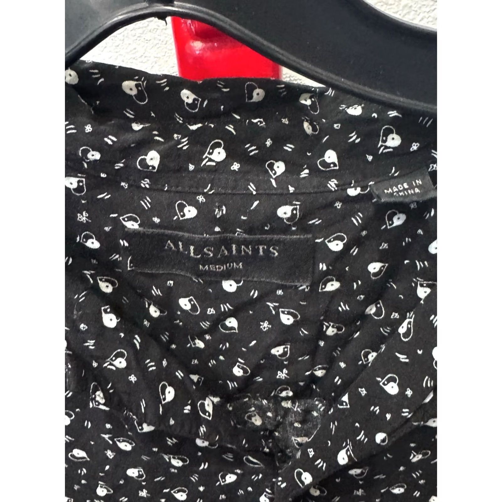Allsaints Allsaints Shirt Mens Medium M Allsaints Unique Hearts Rayon Long Sleeve Shirt Multicolor 15.5 x 34 Size US M / EU 48-50 / 2 - 4 Thumbnail