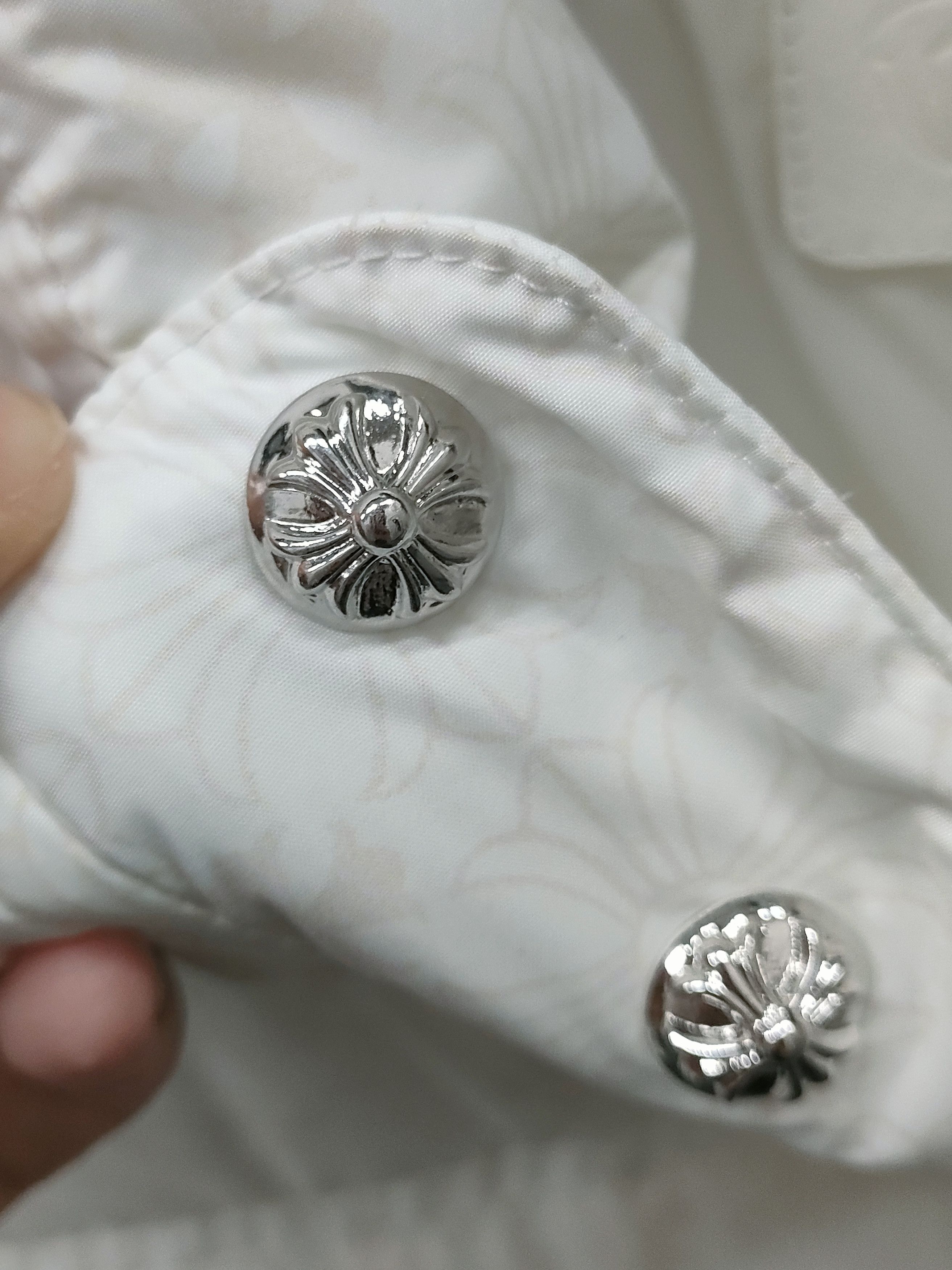 Chrome Hearts Chrome Hearts White Tonal Monogram Cross Puffer Down Jacket Size M / US 6-8 / IT 42-44 - 5 Thumbnail