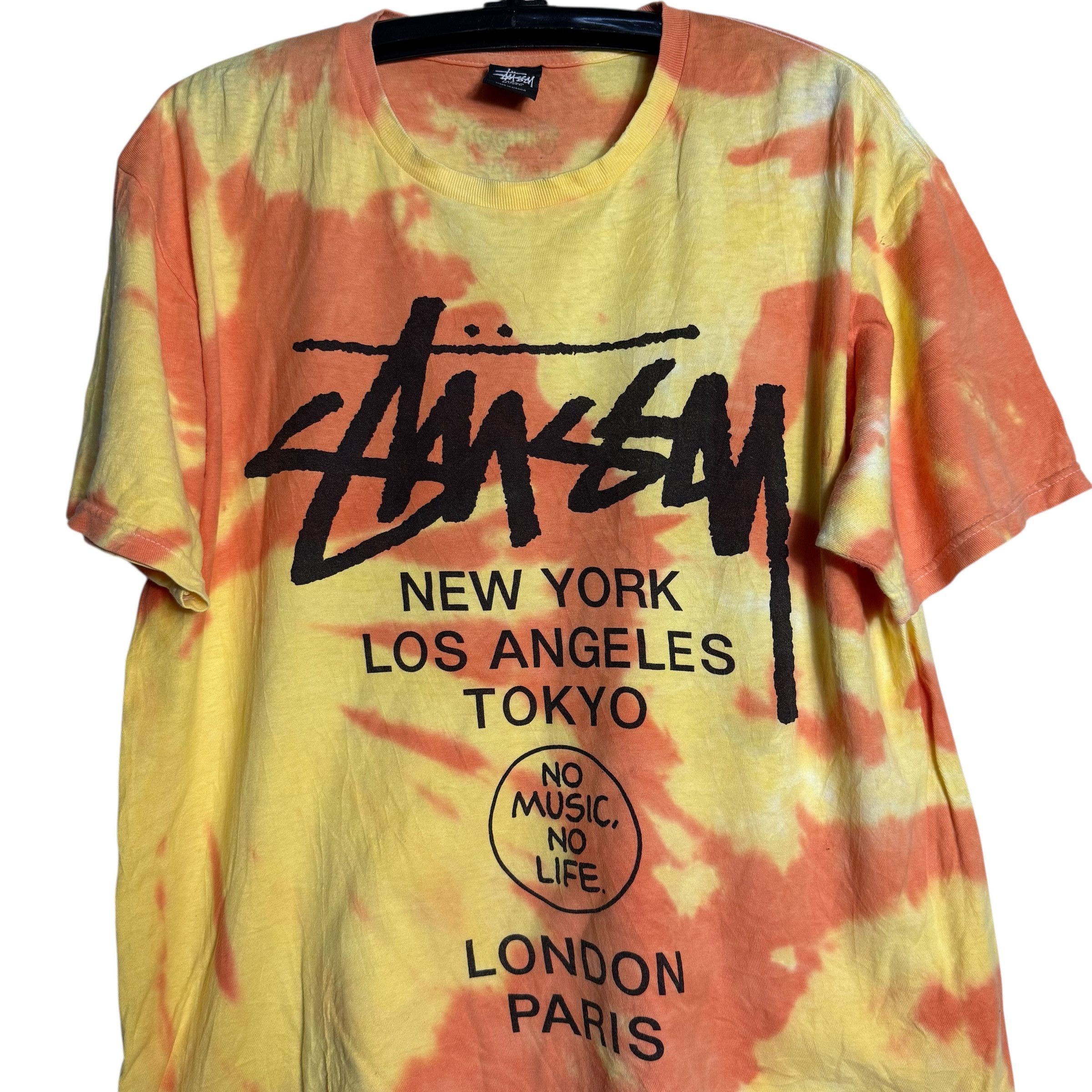 Stussy 🔥RARE🔥Vintage Stussy x Tower Record Tour Tie Dye T-shirt Size US L / EU 52-54 / 3 - 2 Thumbnail