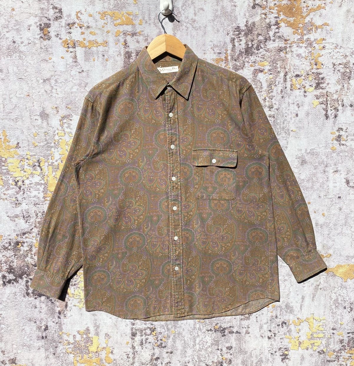 Christian Dior Monsieur Vintage Christian Dior Paisley Shirt Button Christian Dior Size US M / EU 48-50 / 2 - 1 Thumbnail
