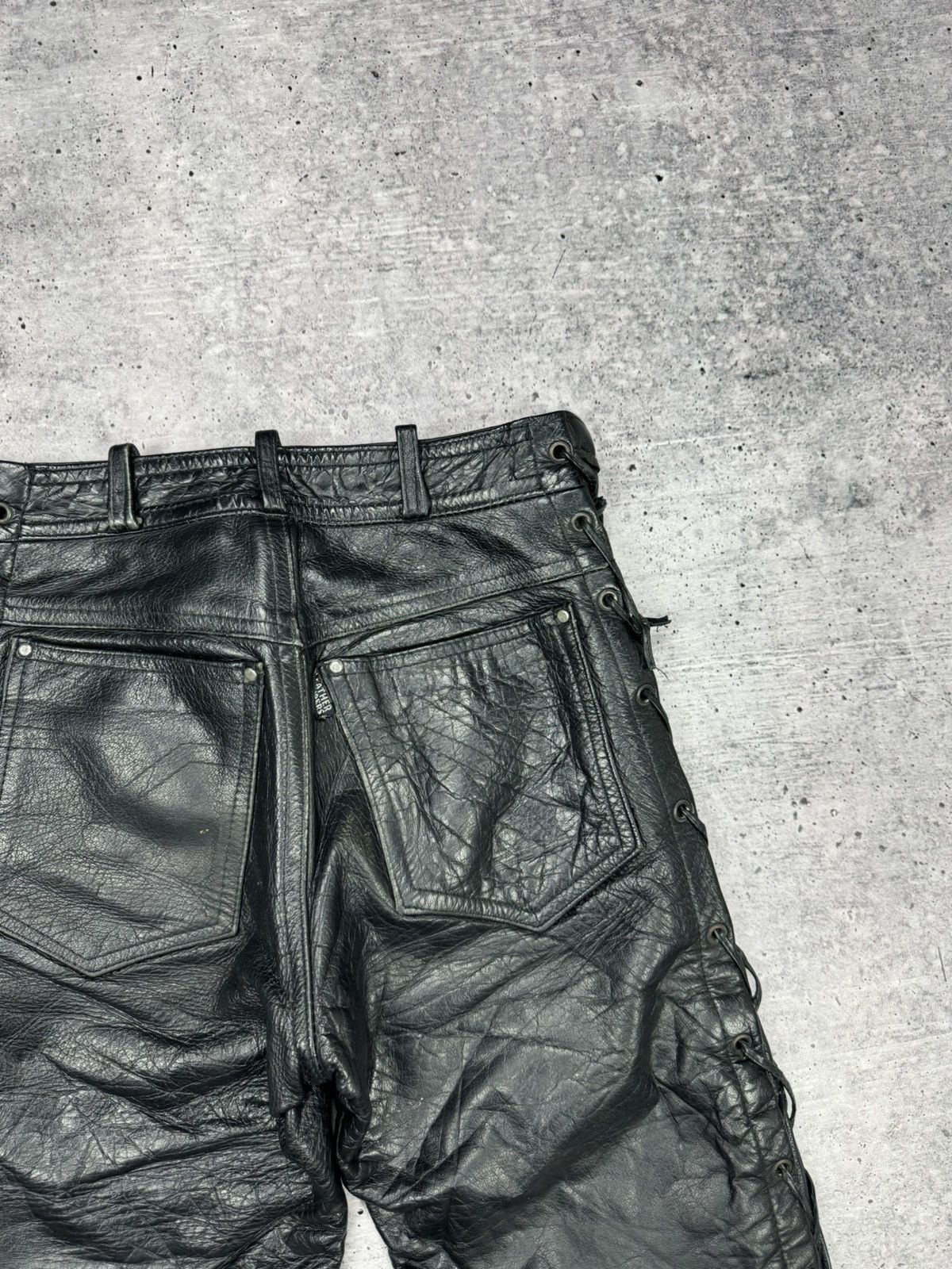Genuine Leather × Vintage Vintage 90’s Y2K Style Casual Cowboy Genuine Leather Pants Size US 28 / EU 44 - 22 Thumbnail