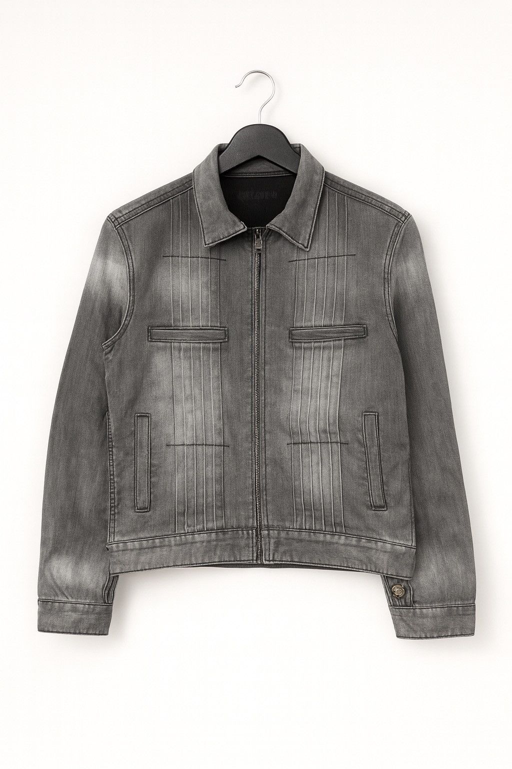 Japanese Brand Ground Floor Grey Denim Jacket – Vintage-Style Men’s Casual Size US S / EU 44-46 / 1 - 1 Thumbnail
