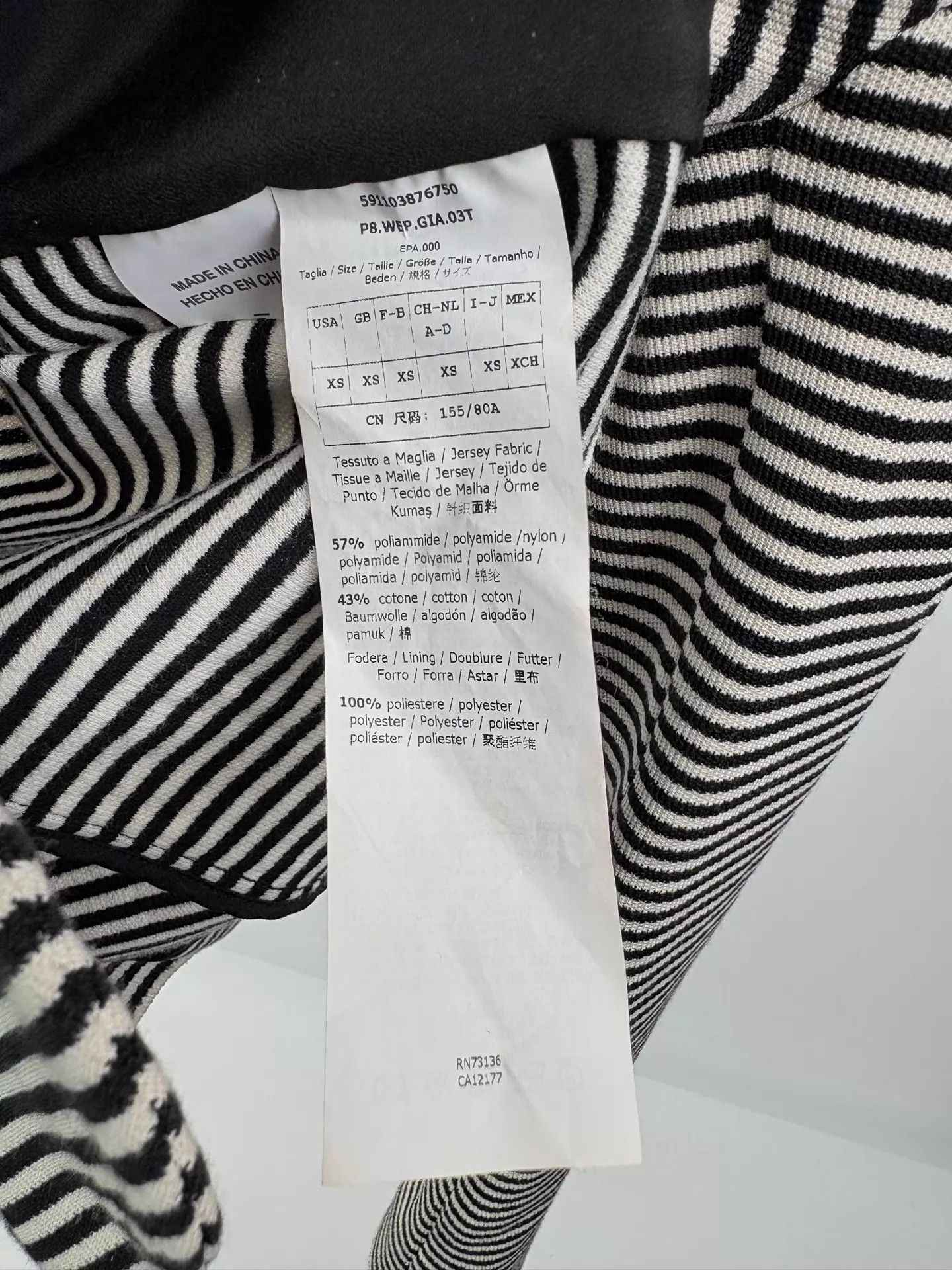 Max Mara MAXMARA Black & White Striped Blazer Size XS / US 0-2 / IT 36-38 - 3 Thumbnail
