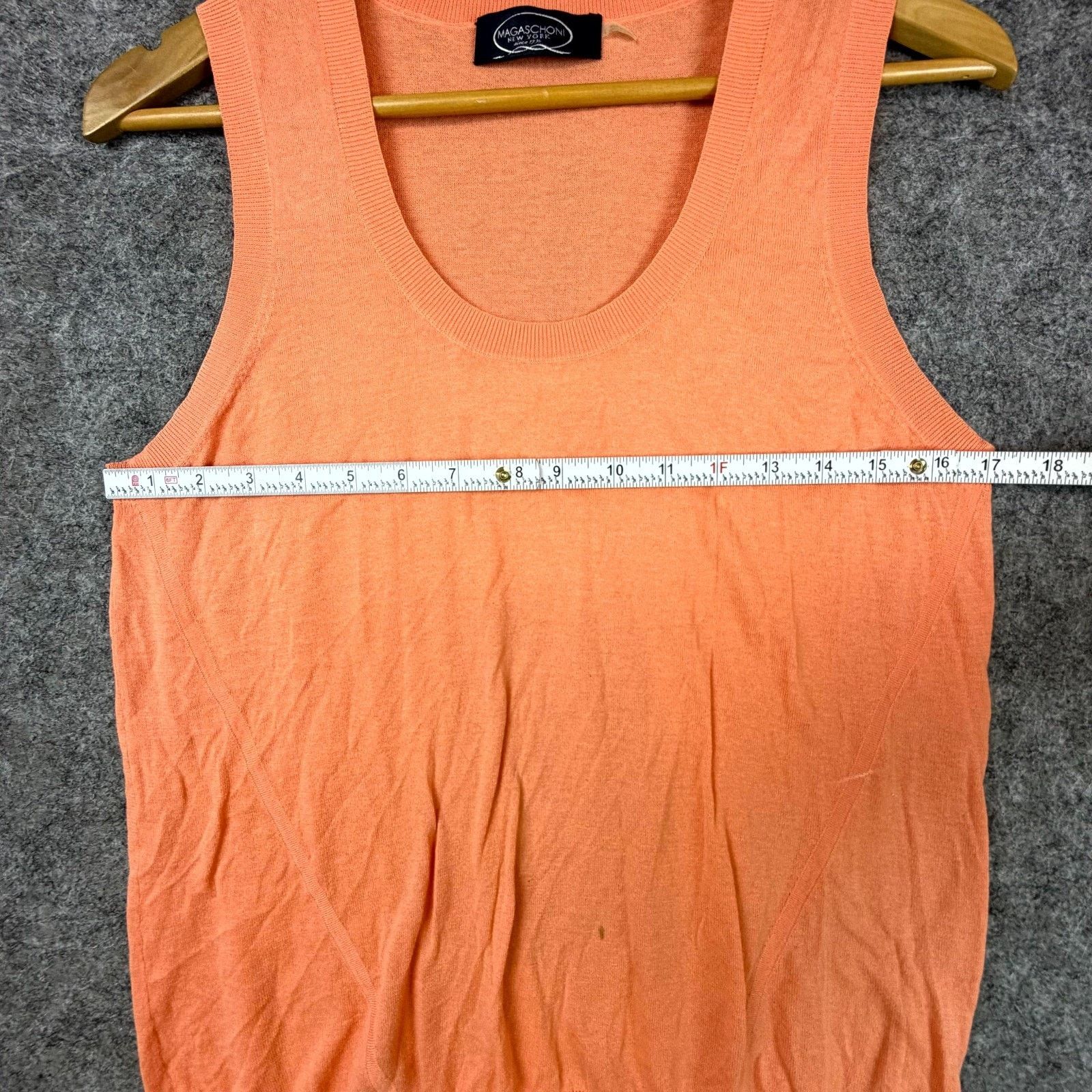 Magaschoni Magaschoni New York Sweater Womens Large Orange Sleeveless Size L / US 10 / IT 46 - 4 Thumbnail