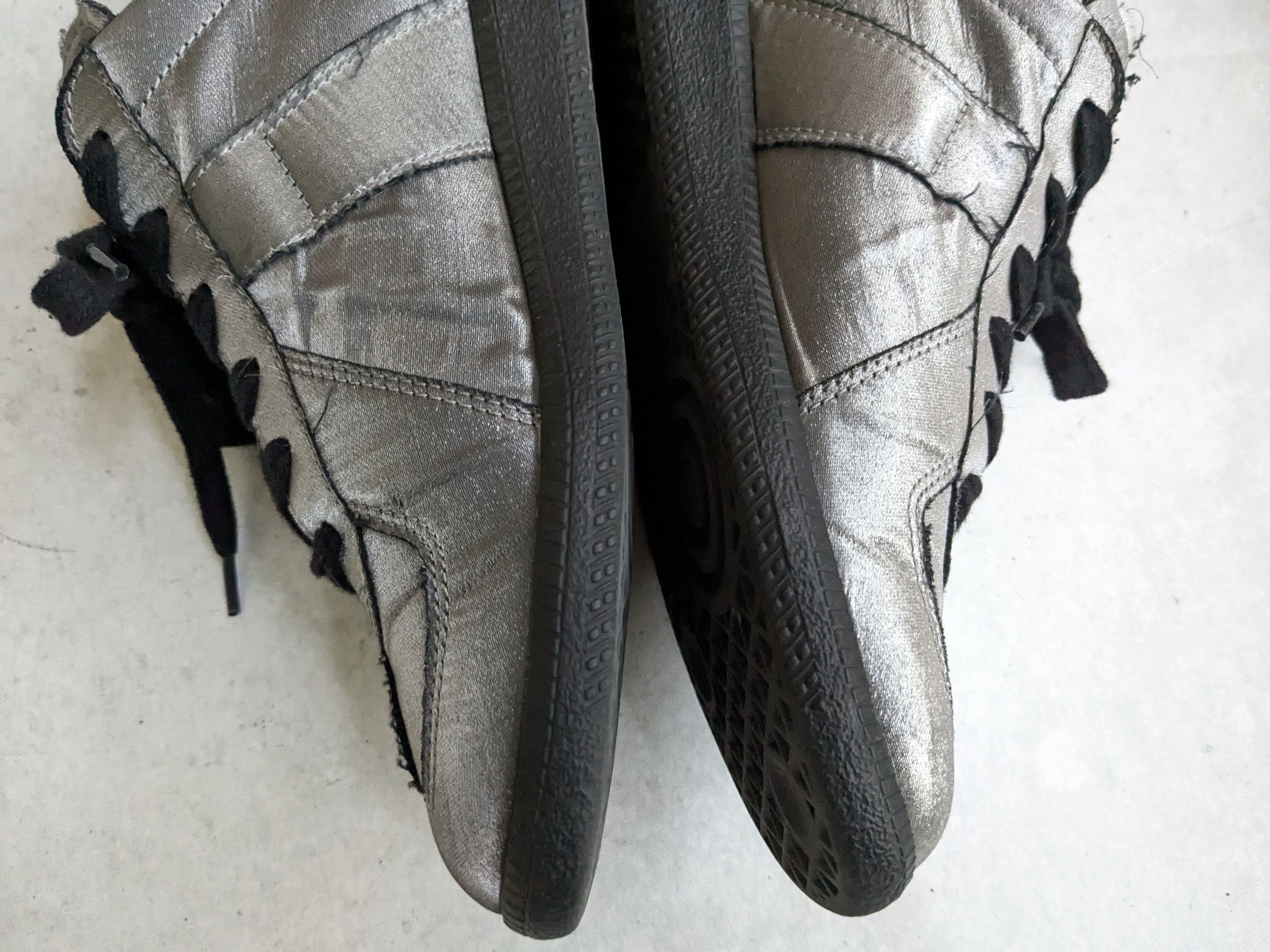 Maison Margiela Silver Maison Marigela Replica GAT Silver Black Satin 8.5 Size US 8.5 / EU 41-42 - 9 Thumbnail