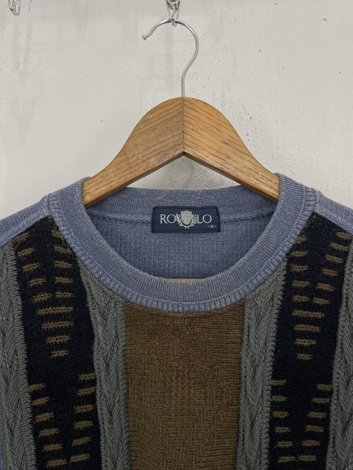 Carlo Colucci Rovelo Cardigan Coogi 3D Pure Wool 90’s Style Size US M / EU 48-50 / 2 - 7 Thumbnail
