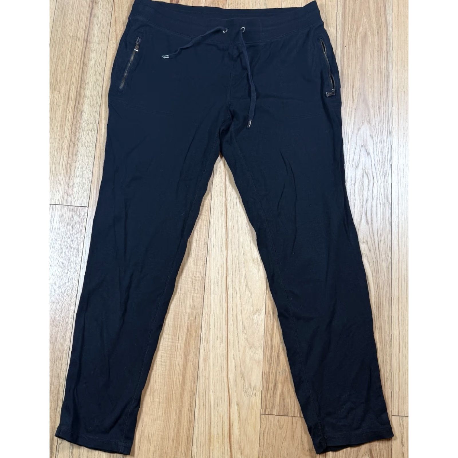 Ralph Lauren Lauren Ralph Lauren Sweatpants Women’s Medium Black Drawstring Pockets Straight Size ONE SIZE - 2 Thumbnail