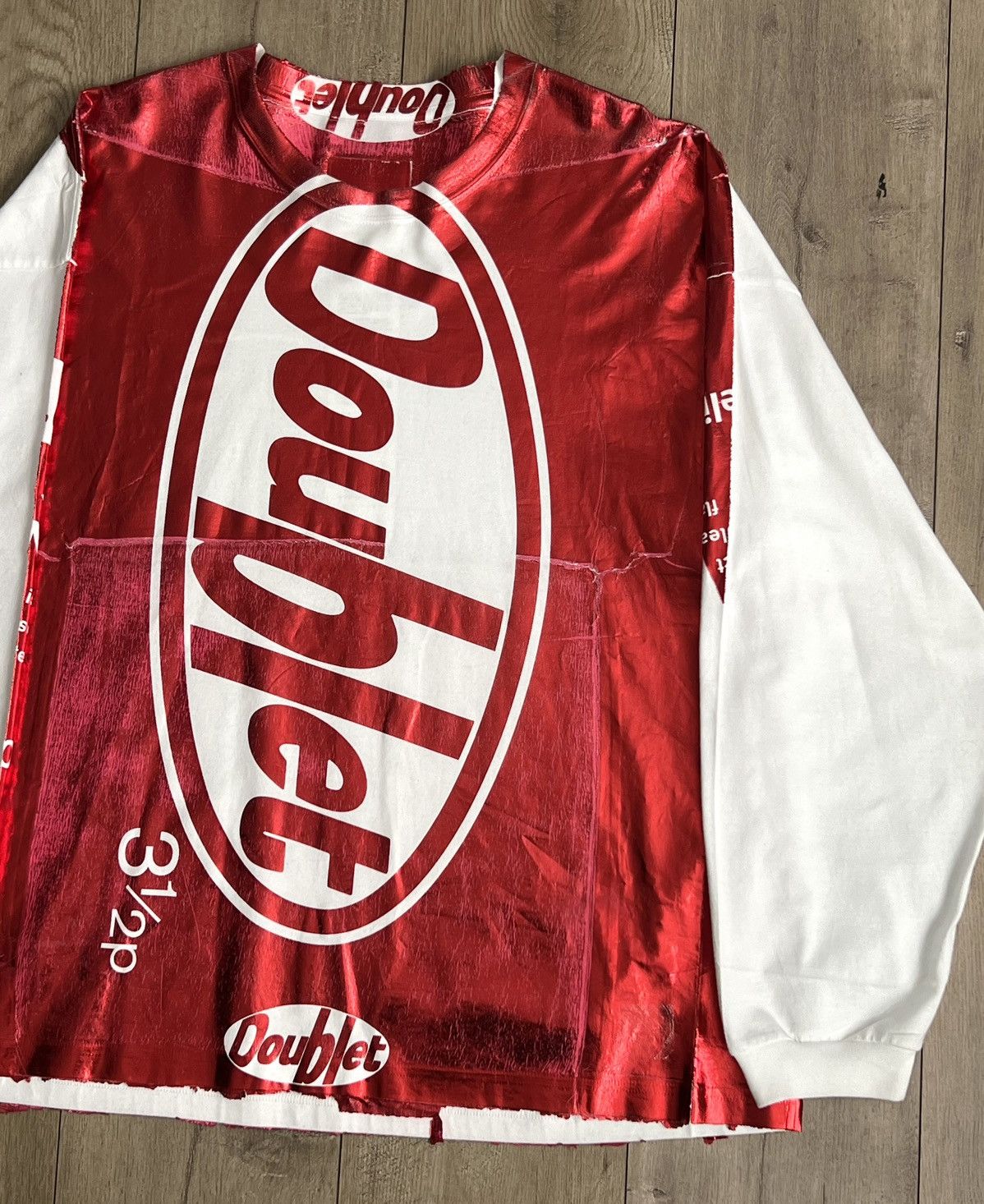 Doublet Rare Doublet Kit Kat Wrapper Material Runway Longsleeve | Grailed