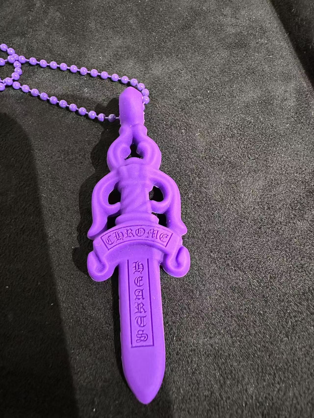 Chrome Hearts Chrome Hearts Resin Purple Dagger Pendant Necklace Size ONE SIZE - 3 Thumbnail