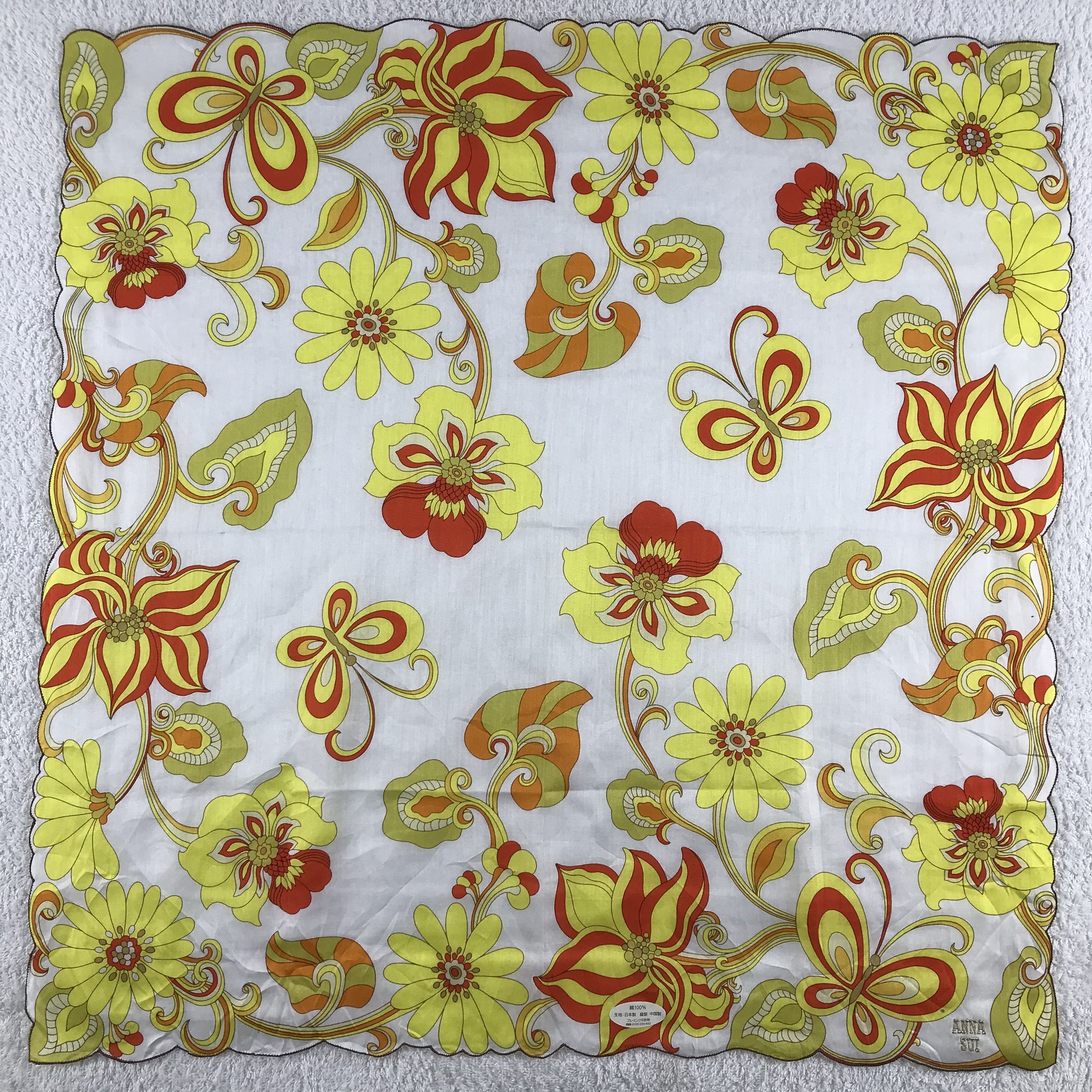 Anna Sui × Vintage Anna Sui Bandana / Handkerchief / Neckerchief - S050 Size ONE SIZE - 1 Thumbnail