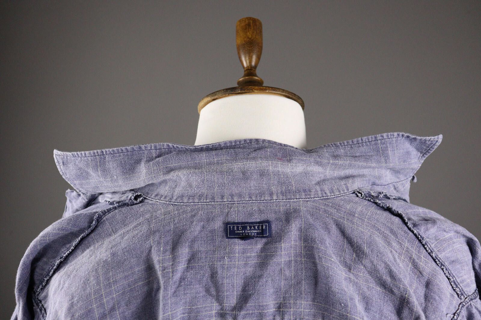 Ted Baker Ted Baker Shirt Specialist Linen Check Shirt Size 4 Size US M / EU 48-50 / 2 - 9 Thumbnail
