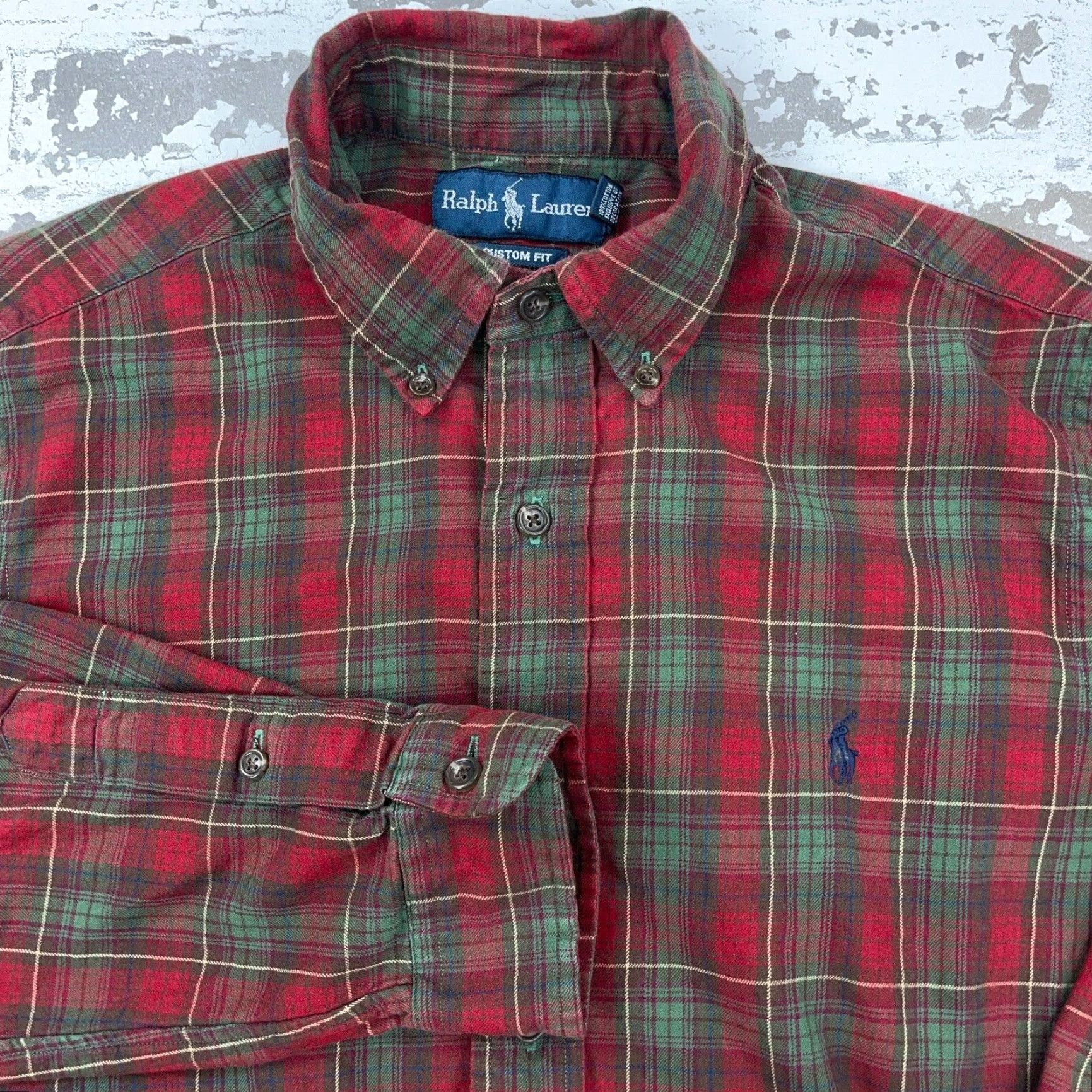 Ralph Lauren Ralph Lauren Shirt Men Medium Red Plaid Button-Up Flannel Cotton Classic Fit Mens Preppy Modern Size US M / EU 48-50 / 2 - 2 Thumbnail