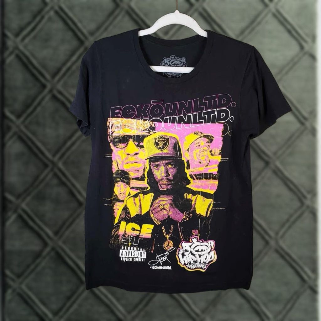 Ecko Unltd. Y2K Rare Ecko Unltd. T-Shirt Hip Hop x Ice-T 50th Anniversary Black Small Mens Shirt Size US S / EU 44-46 / 1 - 1 Thumbnail