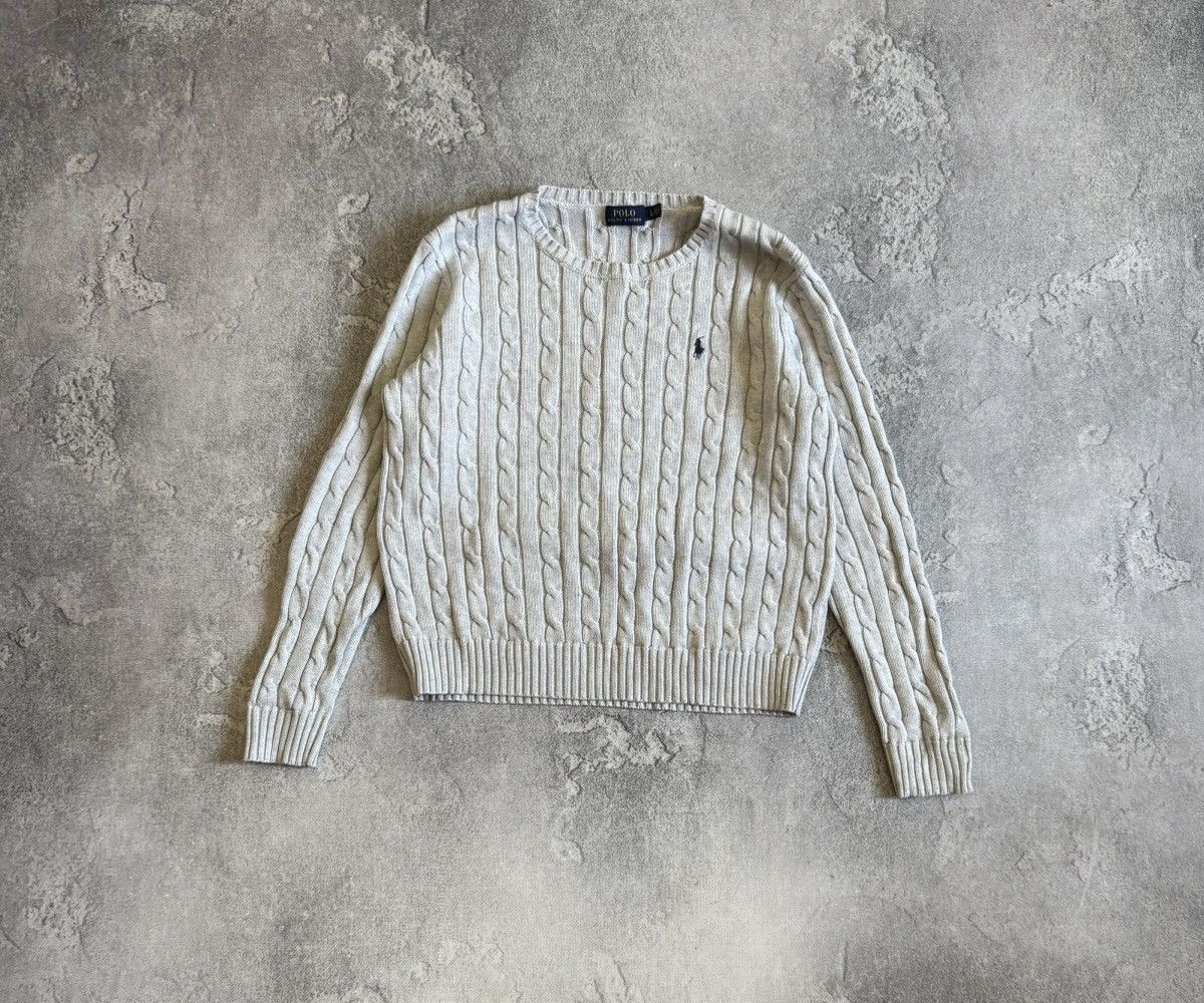 Polo Ralph Lauren Polo Ralph Lauren L/size cable knitwear sweater jumper retro Size L / US 10 / IT 46 - 7 Thumbnail