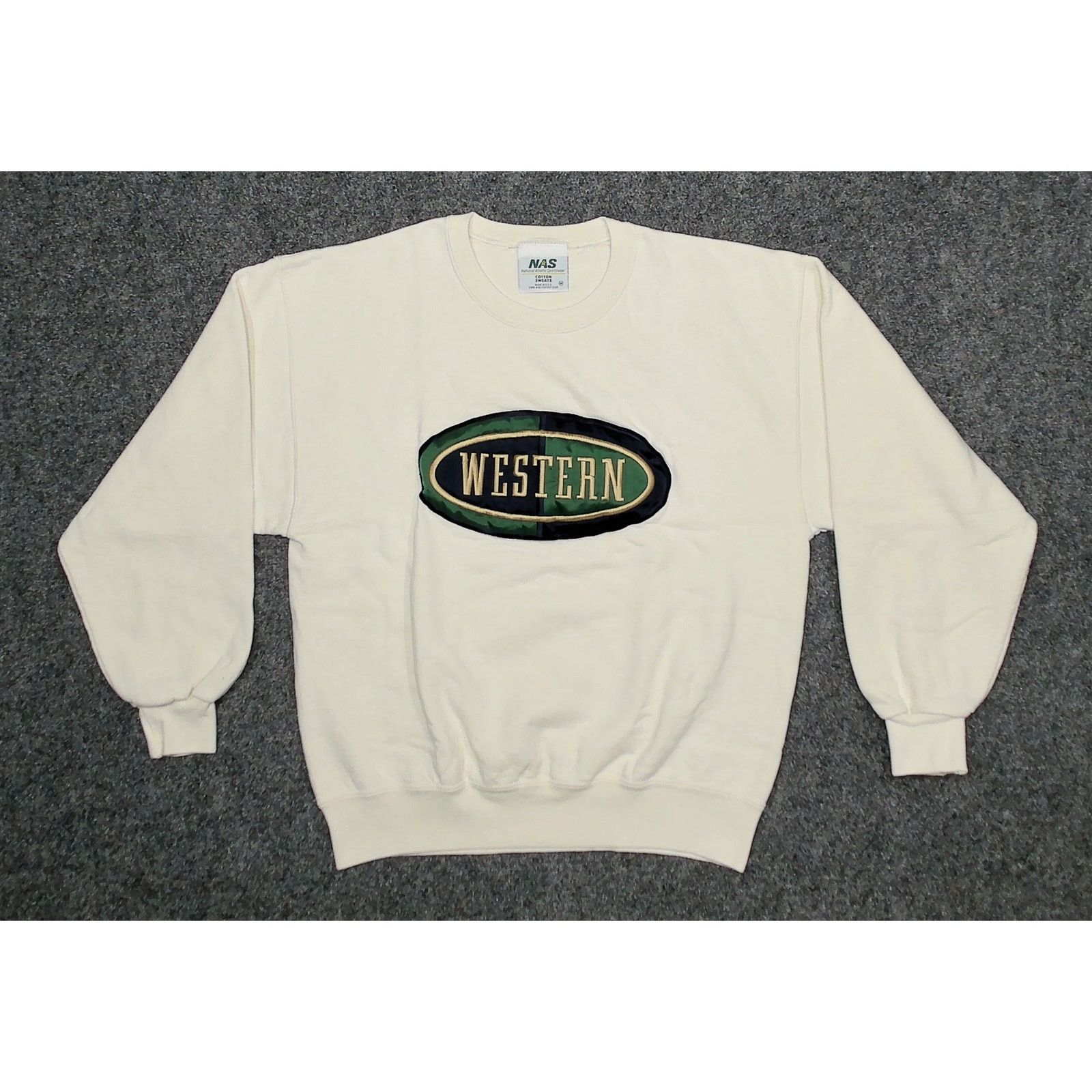 Vintage Vintage 90s NAS Heavyweight Boxy Collegiate Sweatshirt Size L / US 10 / IT 46 - 3 Thumbnail
