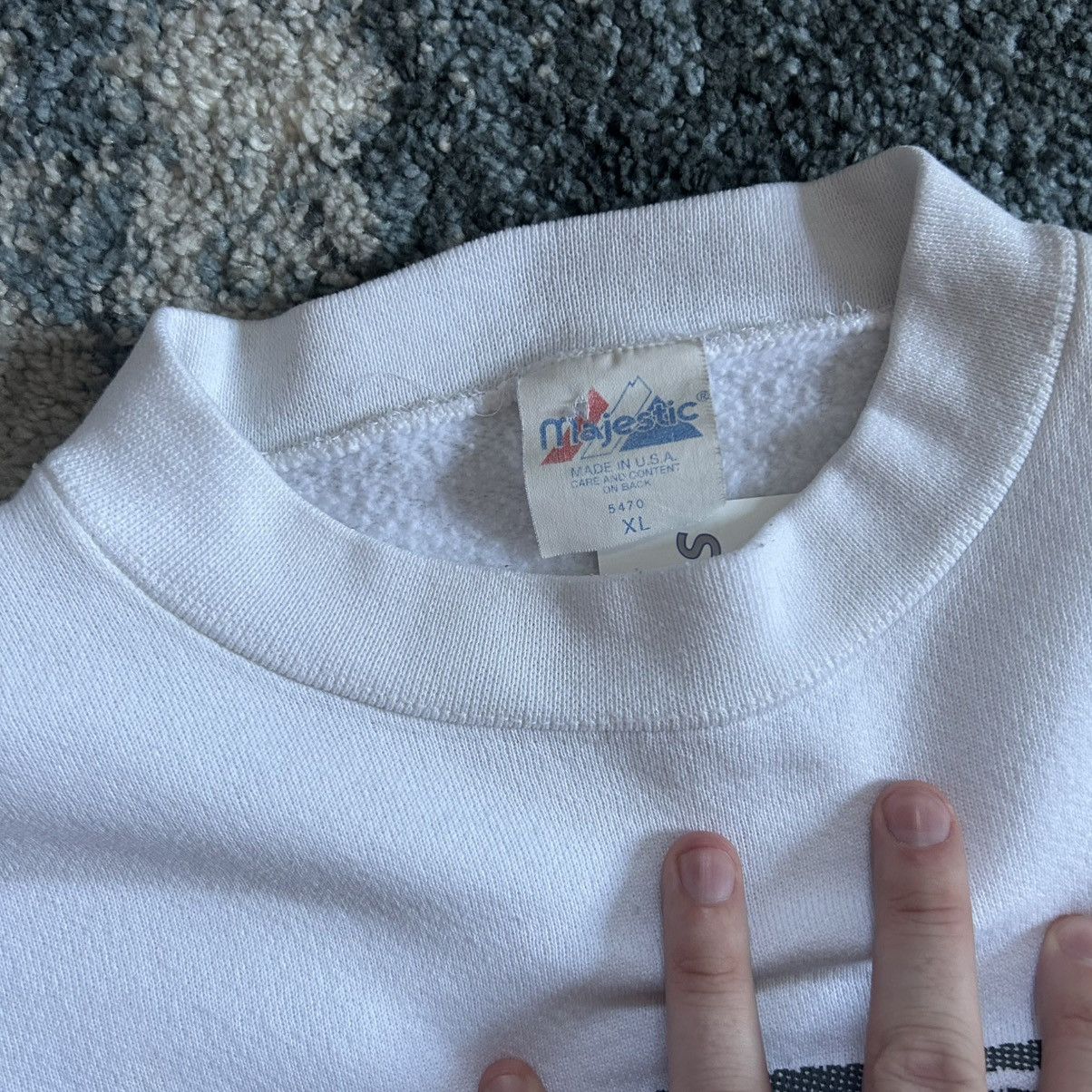 Majestic 1997 NEW ENGLAND REVOLUTiON FLEECE MLS CREWNECK MADE iN USA Size US XL / EU 56 / 4 - 5 Thumbnail
