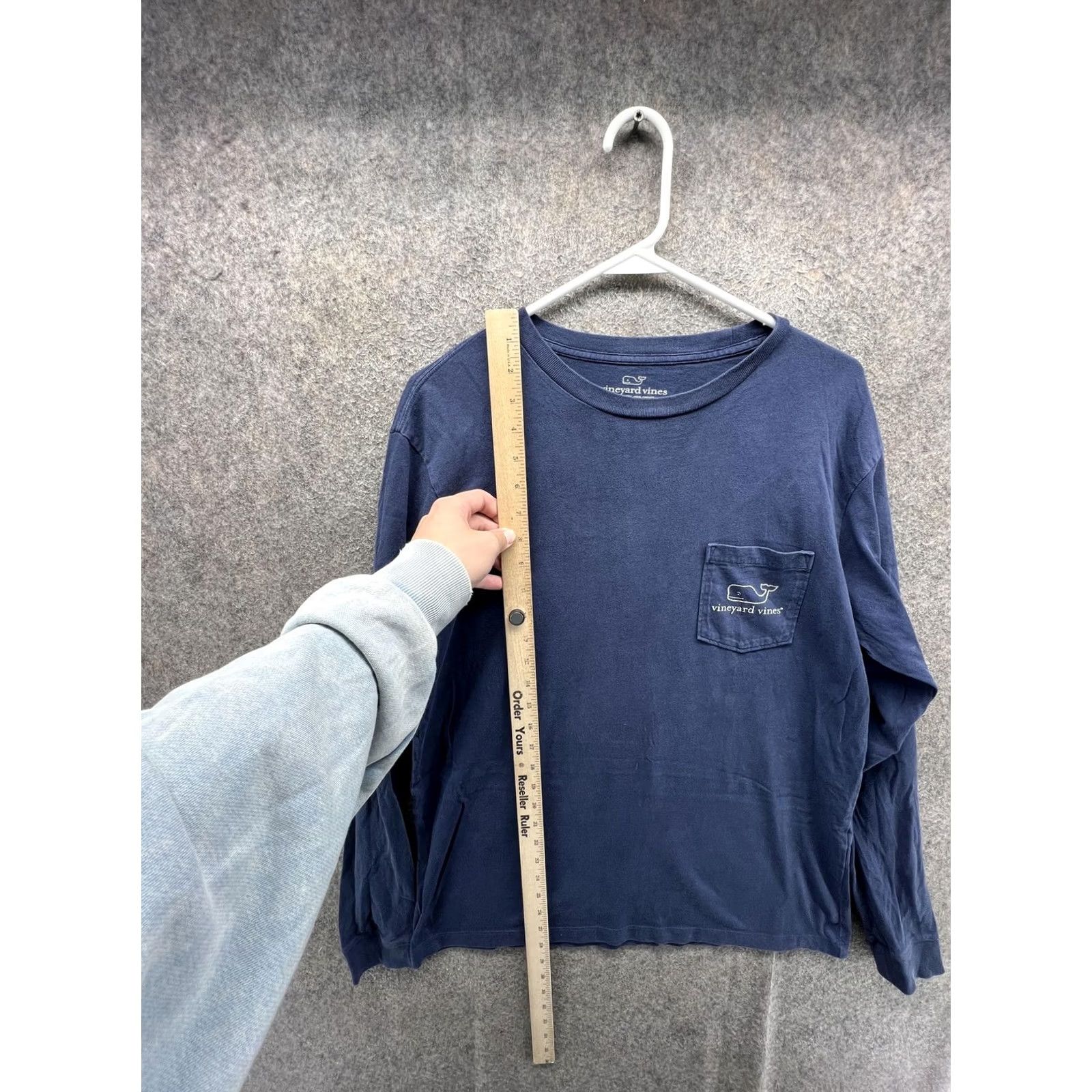 Vineyard Vines VINEYARD VINES Shirt Mens Small Blue Long Sleeve Pocket Whale Logo Tee Tagless Shirt Size US S / EU 44-46 / 1 - 6 Thumbnail