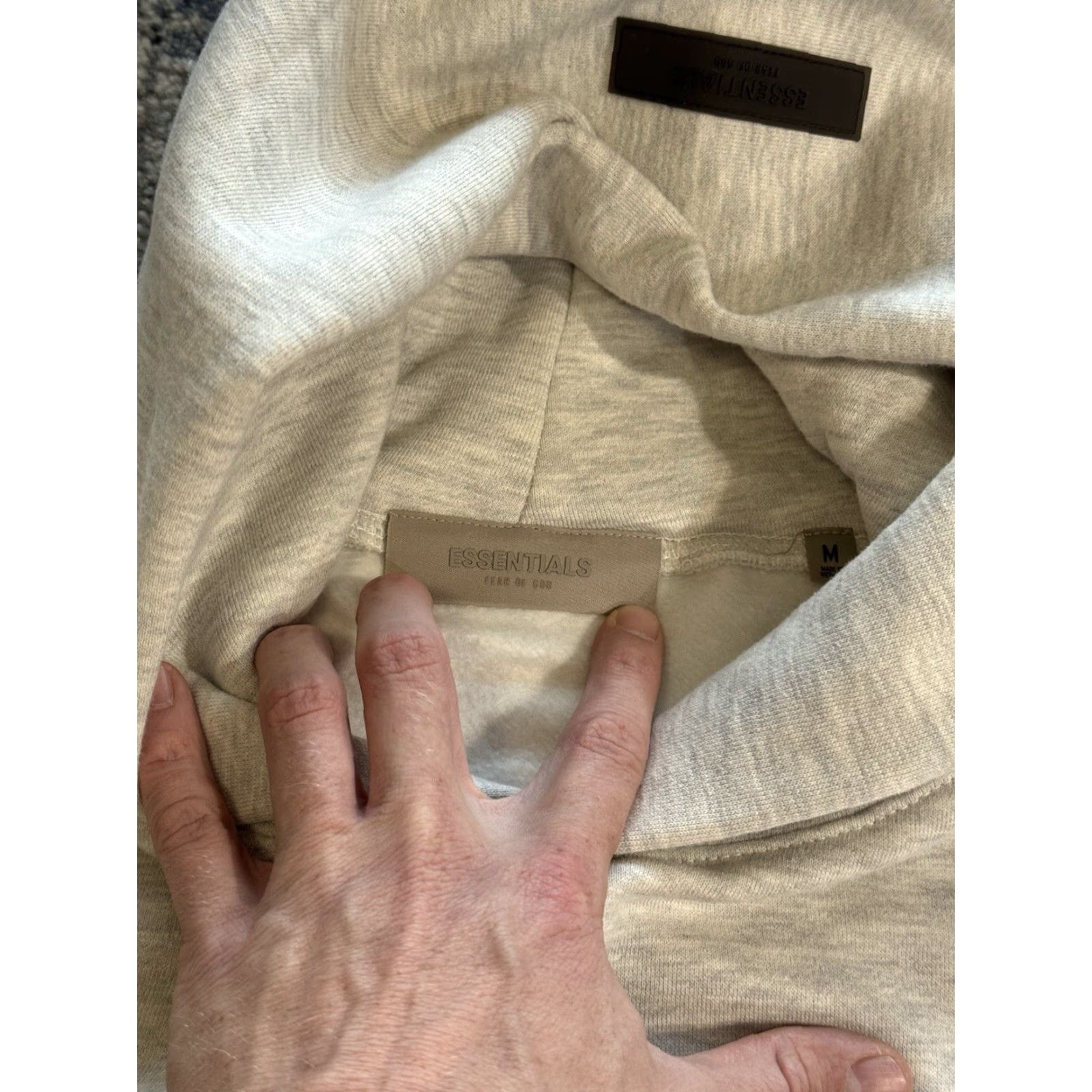 Essentials Fear of God Essentials Hoodie FW22 Color Light Oatmeal Size Medium Brand New NWT Hoodie Men M Gray Pullover Hooded Oversized Pockets NWT Size US M / EU 48-50 / 2 - 6 Thumbnail