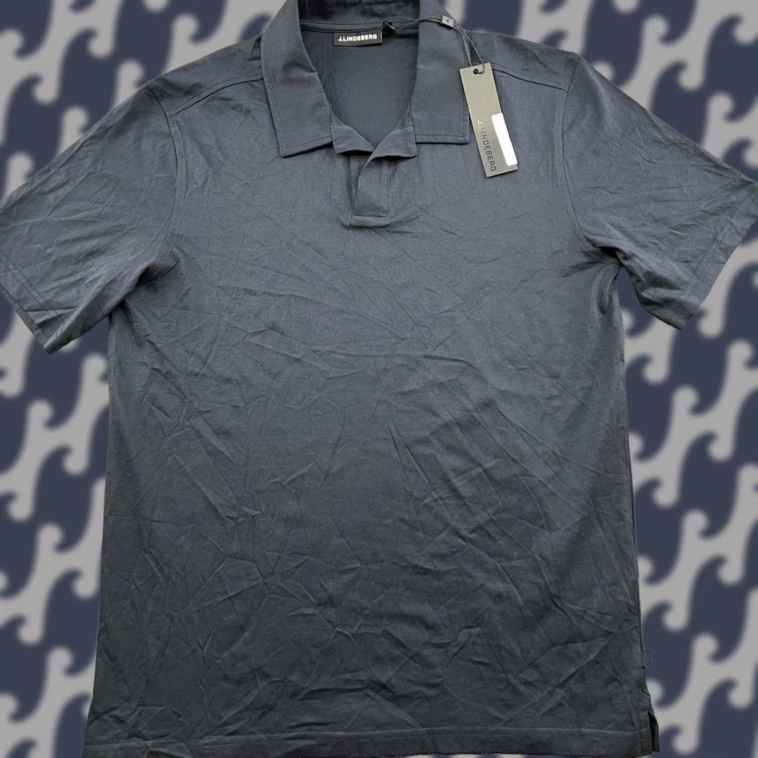 J.Lindeberg J. Lindeberg Polo Shirt Mens Small Black Short Sleeves Asher Open Collar Size US S / EU 44-46 / 1 - 1 Thumbnail