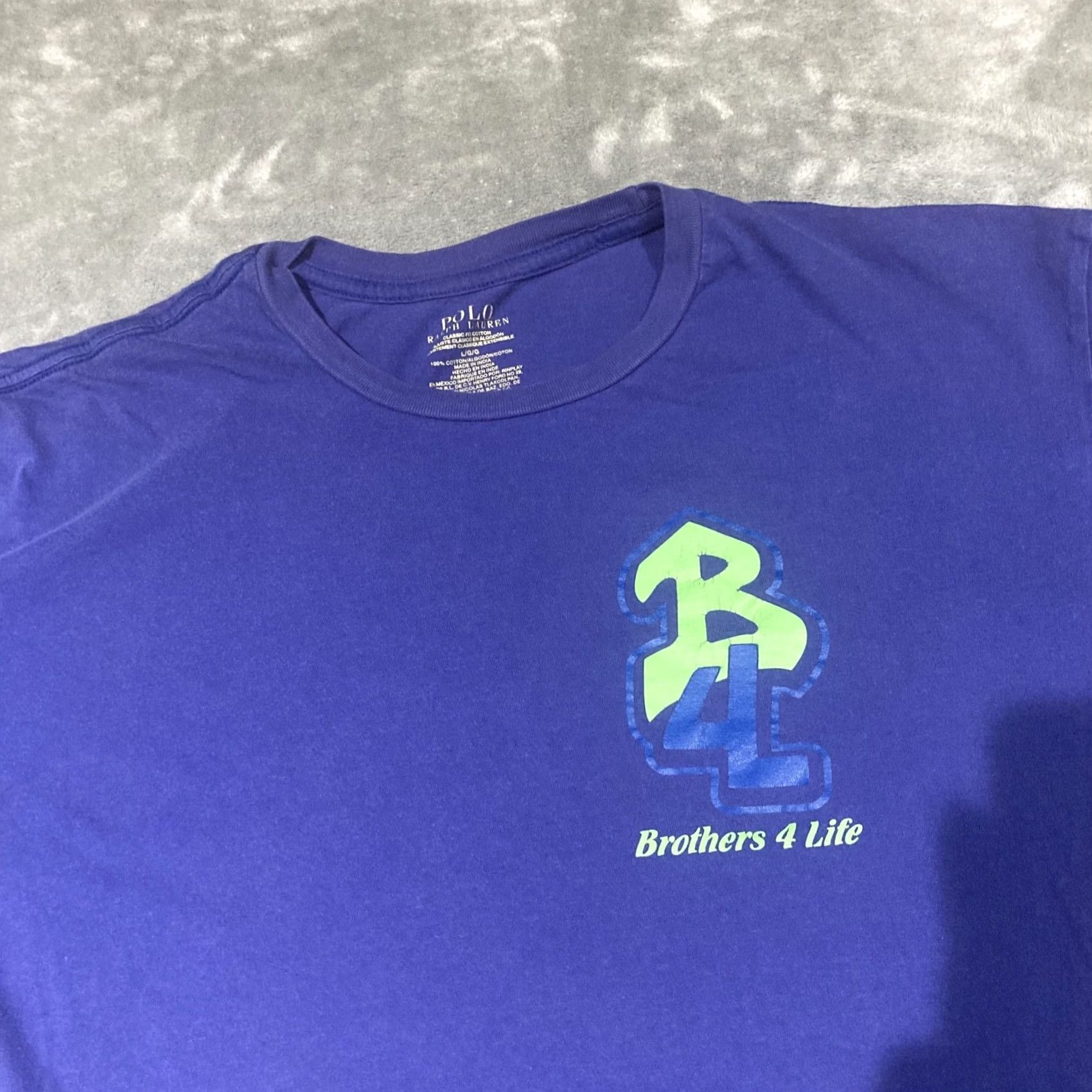 Ralph Lauren Polo Ralph Lauren T Shirt Mens Size Large Blue Brothers 4 Life Short Sleeve Size US L / EU 52-54 / 3 - 2 Thumbnail
