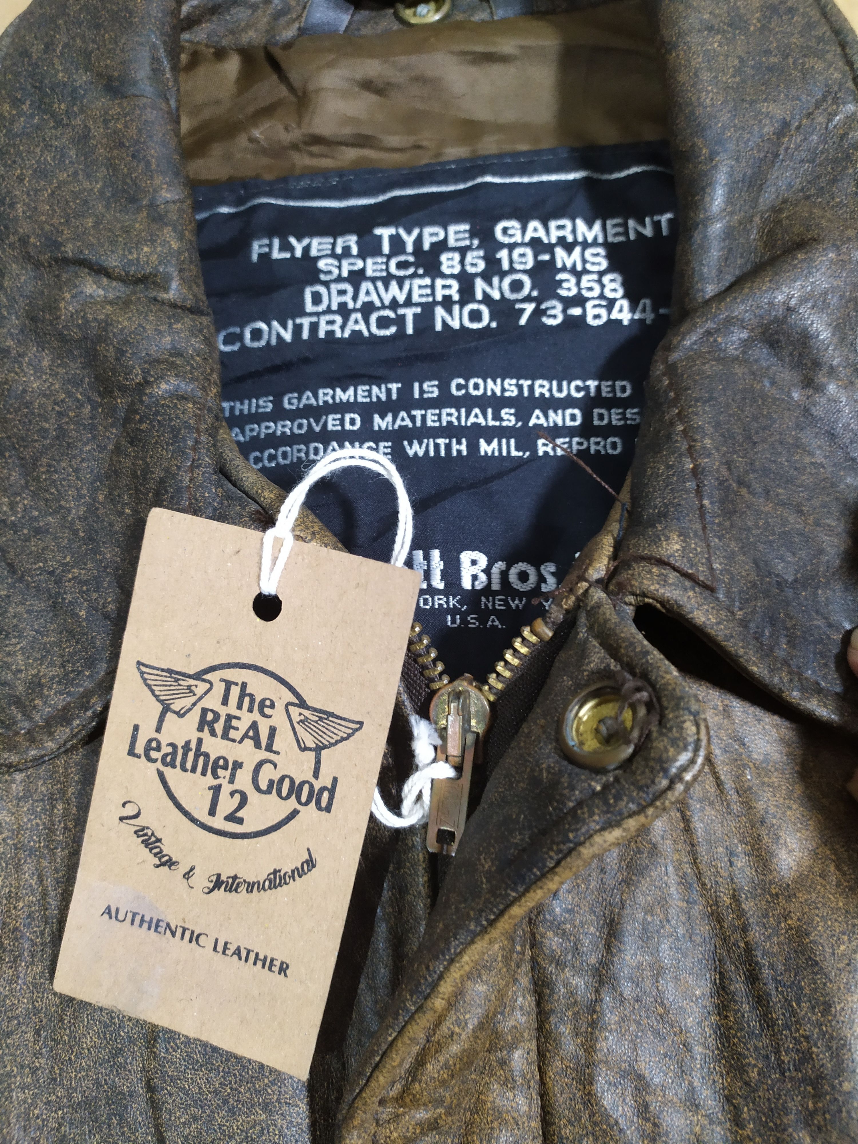 Schott SCHOTT BROS.INC. TYPE 85 19-MS LEATHER BOMBER FLIGHT JACKET Size US L / EU 52-54 / 3 - 3 Thumbnail