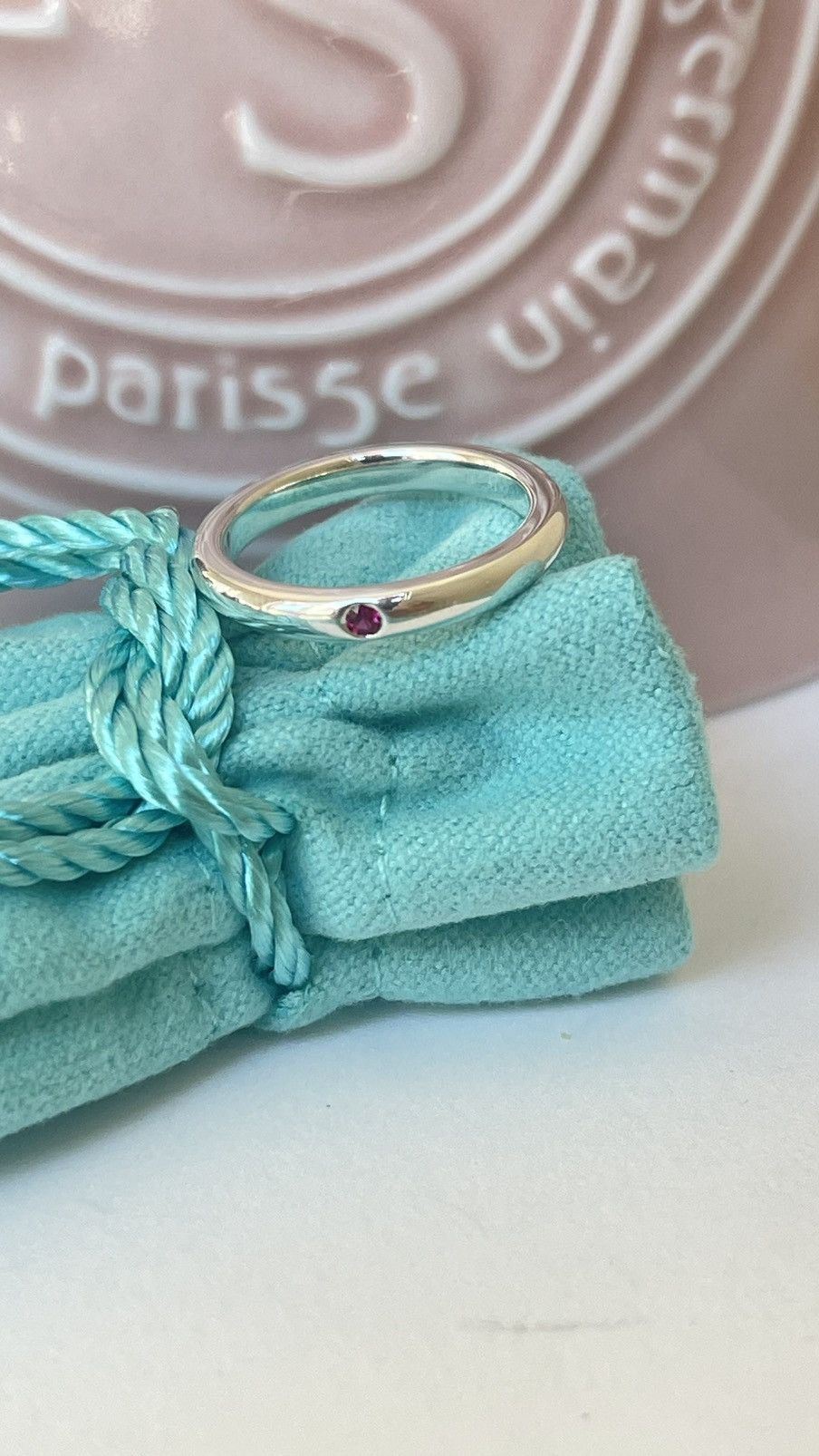 Tiffany & Co. Tiffany & Co. Elsa Peretti Ruby Silver Stacking Band 5 $450 Size ONE SIZE - 18 Thumbnail
