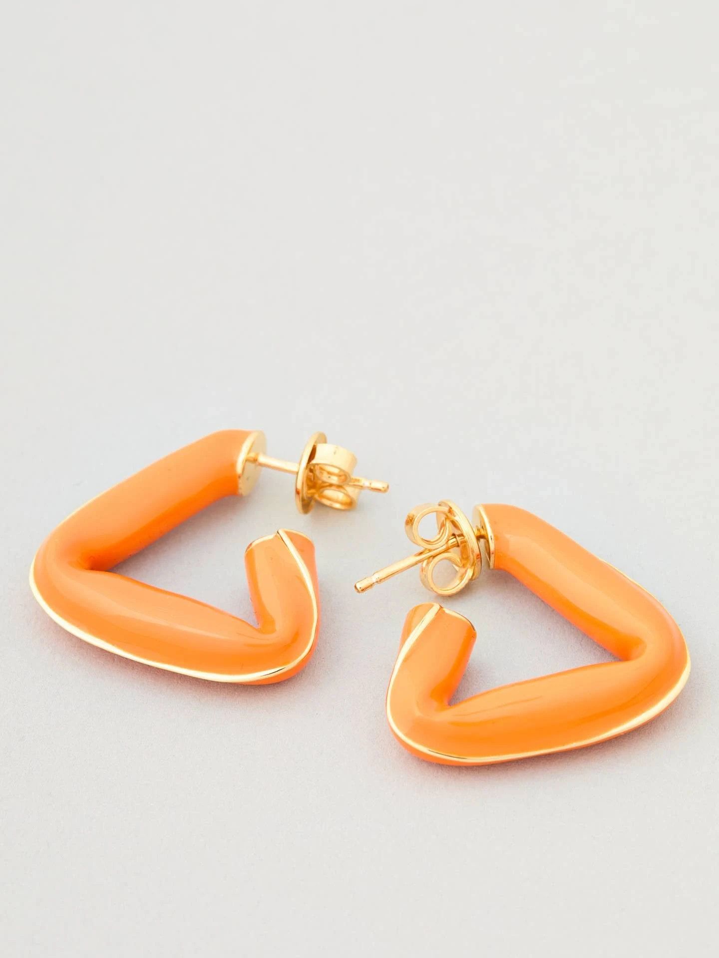 Bottega Veneta o1n1vont1124 Size: OS / Fold Earrings in Orange Size ONE SIZE - 2 Thumbnail