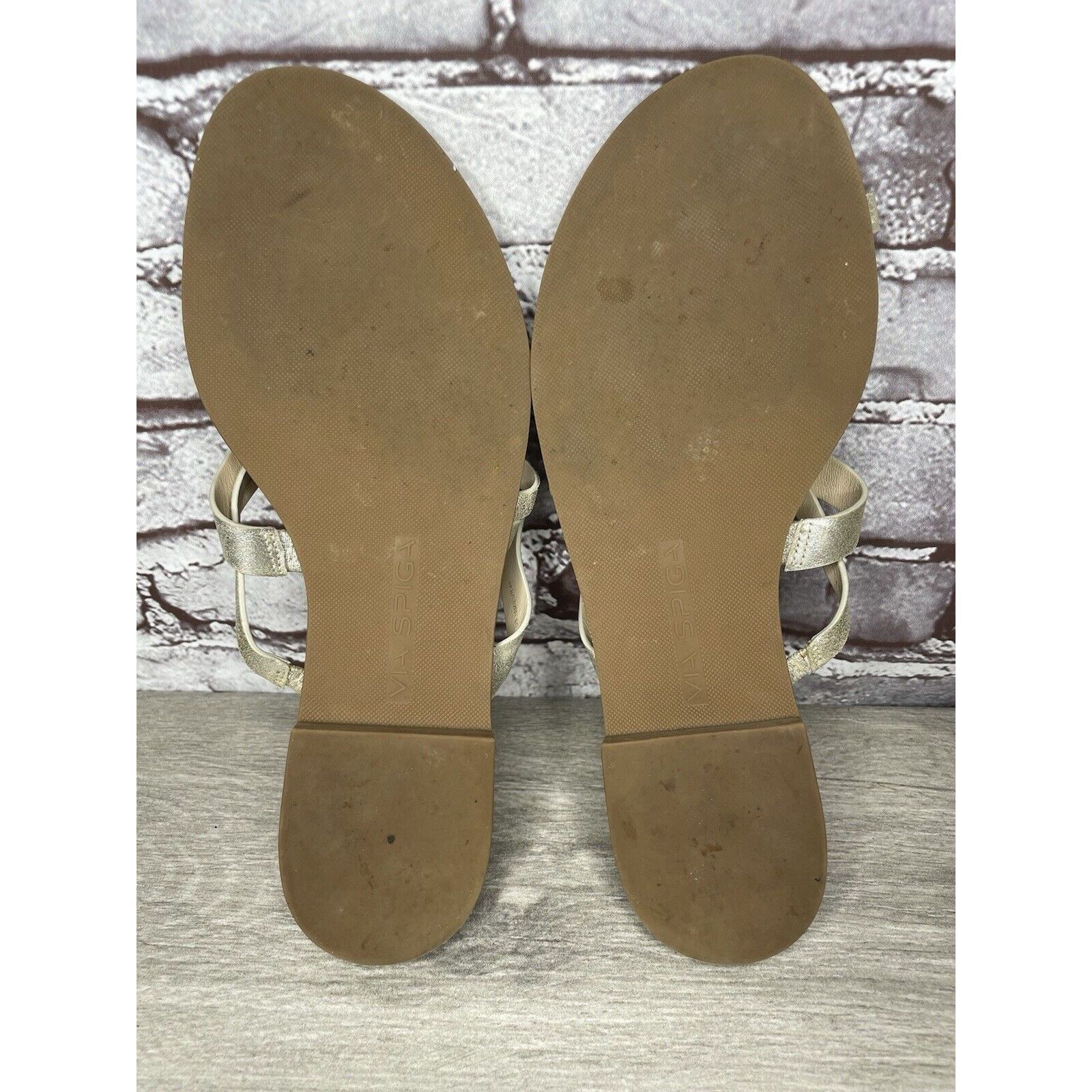 Other Via Spiga Metallic Silver Leather Toe Post Slides Sandals Wo Size US 10 / IT 40 - 6 Thumbnail