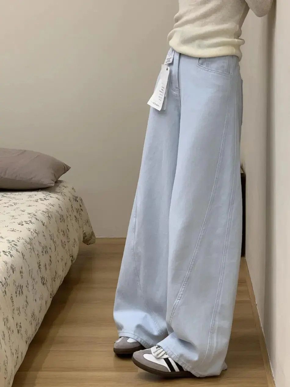 Japanese Brand Straight leg loose fit high waisted wide leg jeans Size US 32 / EU 48 - 2 Thumbnail
