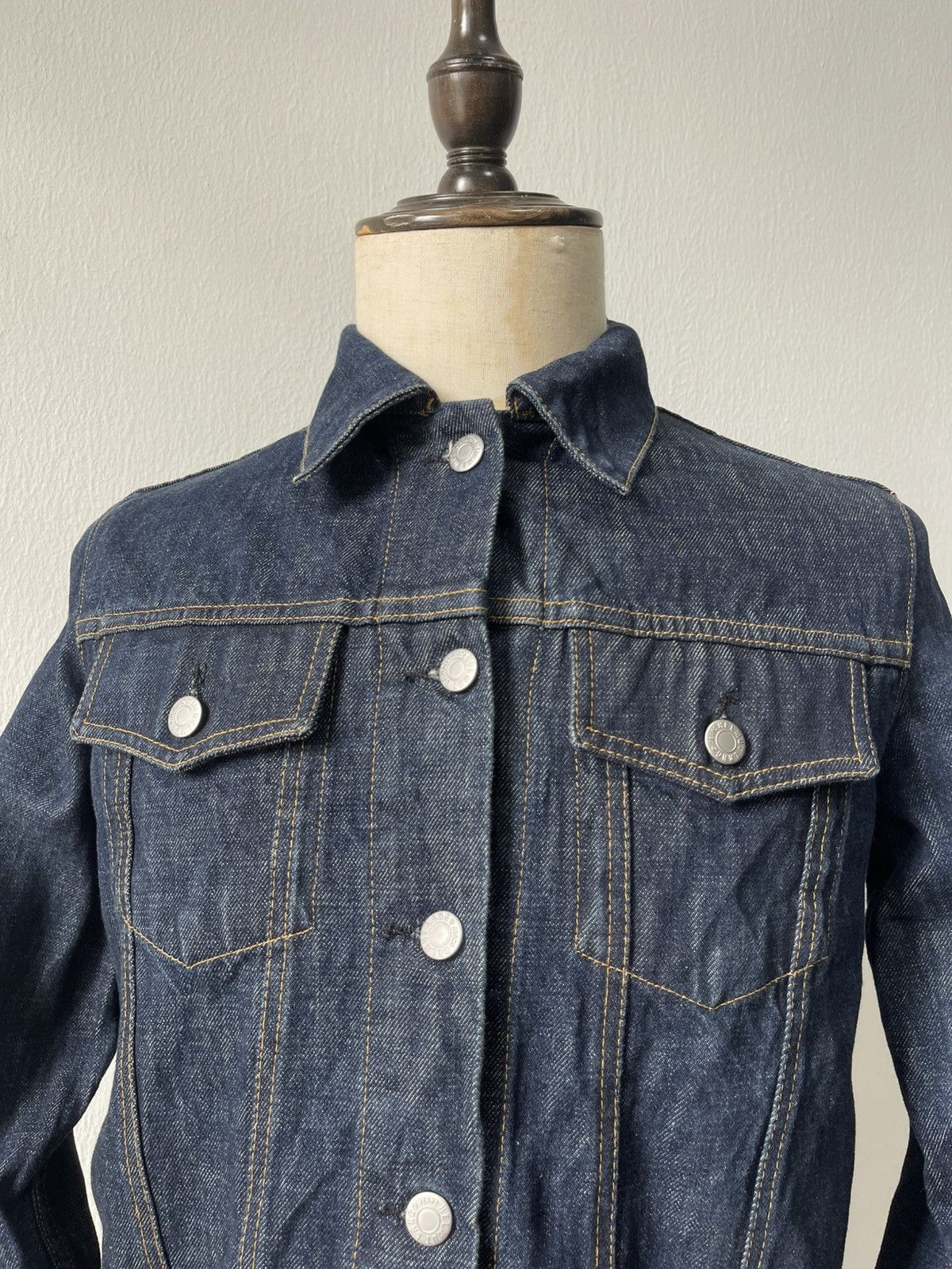 Helmut Lang 2000 Helmut Lang Elongated Denim Jacket c1 Size US S / EU 44-46 / 1 - 8 Thumbnail