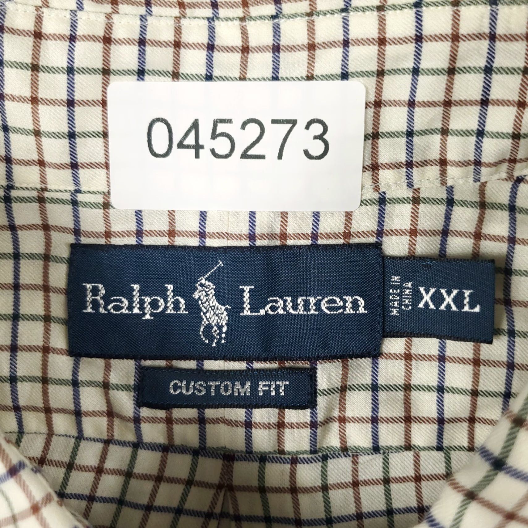 Ralph Lauren Ralph Lauren Shirt Mens 2XL Beige Blue Check Casual Button-Up Long Sleeve Size US XXL / EU 58 / 5 - 6 Thumbnail