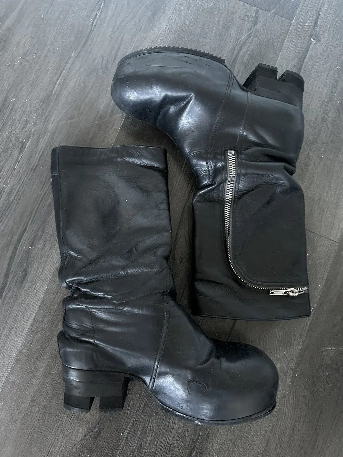 Rick Owens Rick Owens Bauhaus Ballast Biker Boots Size US 10 / EU 43 - 1 Thumbnail