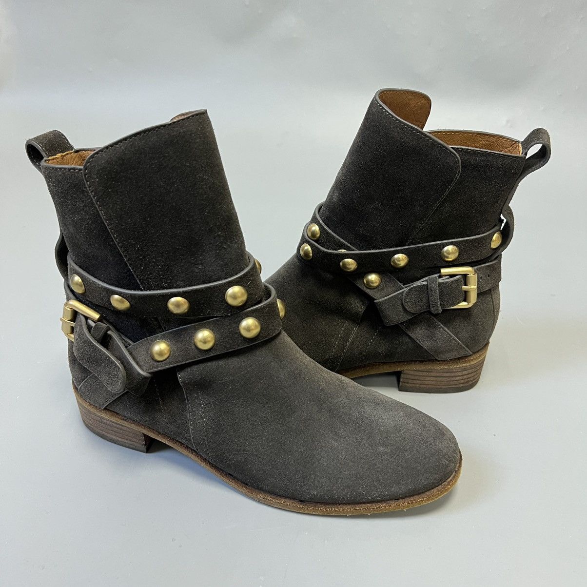 See by Chloe See by Chloe Janis Ankle Wrap Moto Boots Studs Size US 6 / IT 36 - 21 Thumbnail