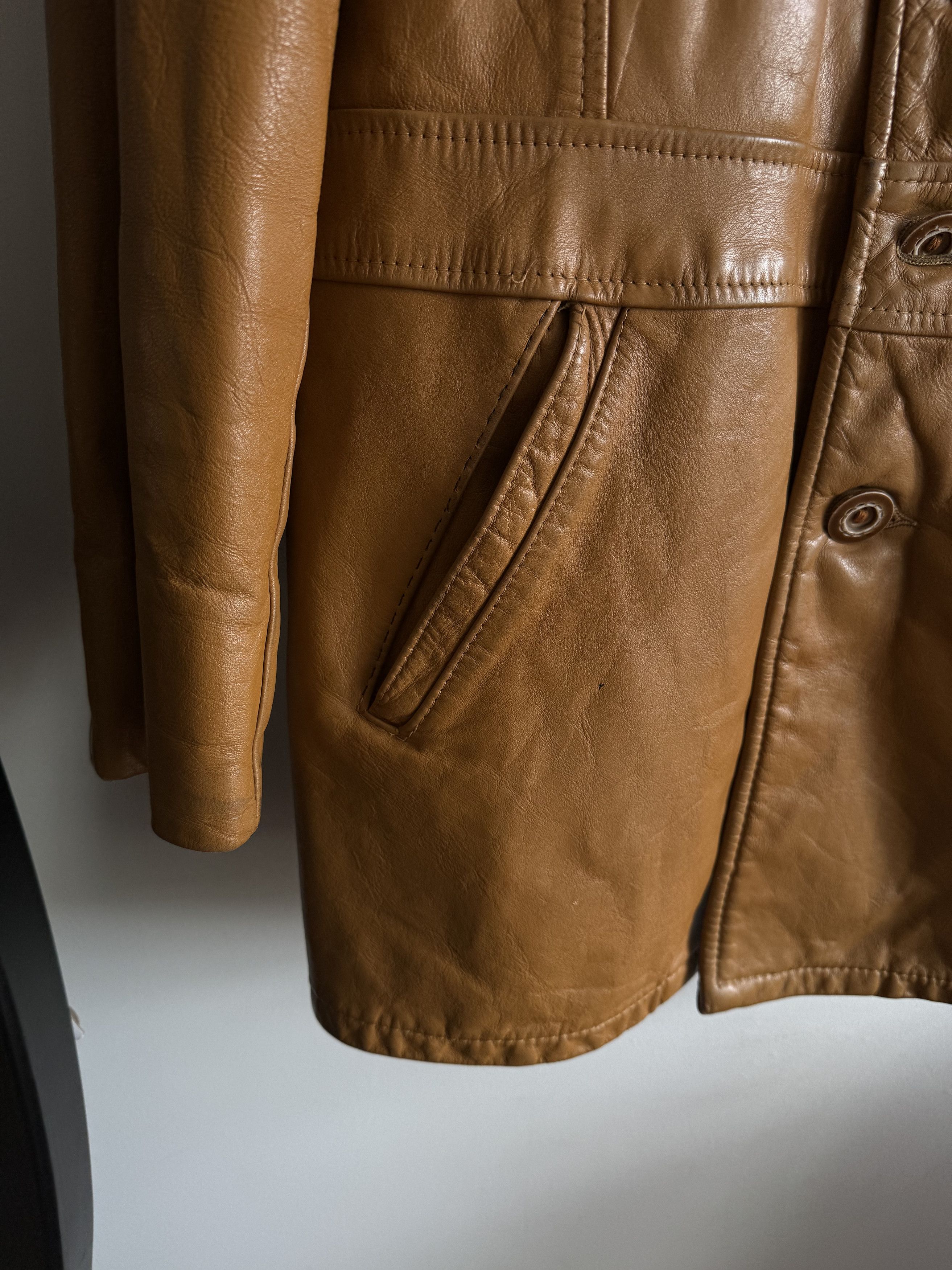 Schott 80/90s Schott Trench Leather Jacket Size Fits M/L Size US L / EU 52-54 / 3 - 5 Thumbnail
