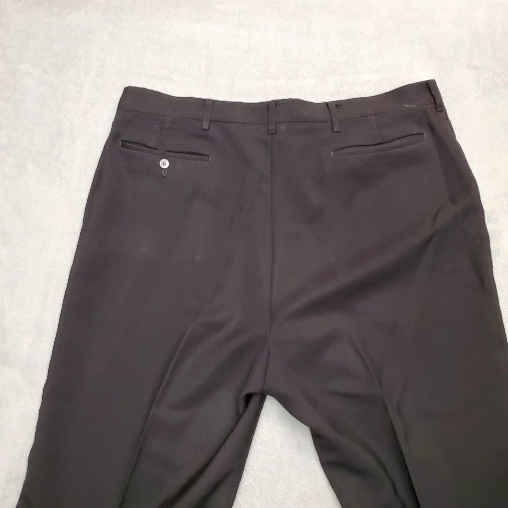 Haggar VINTAGE Haggar Pants Mens 366x31 Black Wool Blend Flat Front Magic Stretch Dress Casual Size US 36 / EU 52 - 7 Thumbnail