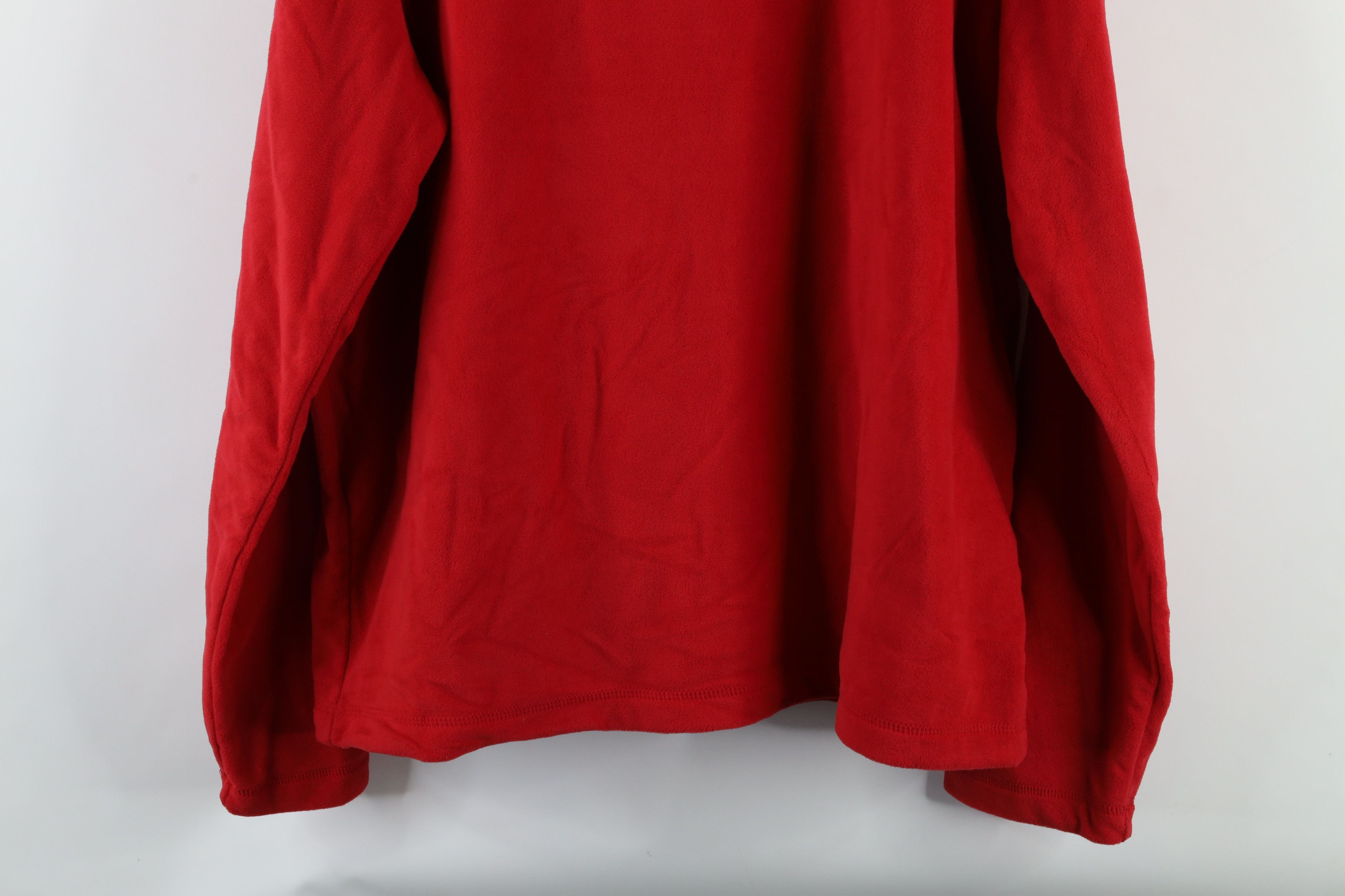 Lands' End × Vintage New Lands End Half Zip Fleece Pullover Sweater Red Polyester Size US L / EU 52-54 / 3 - 10 Thumbnail