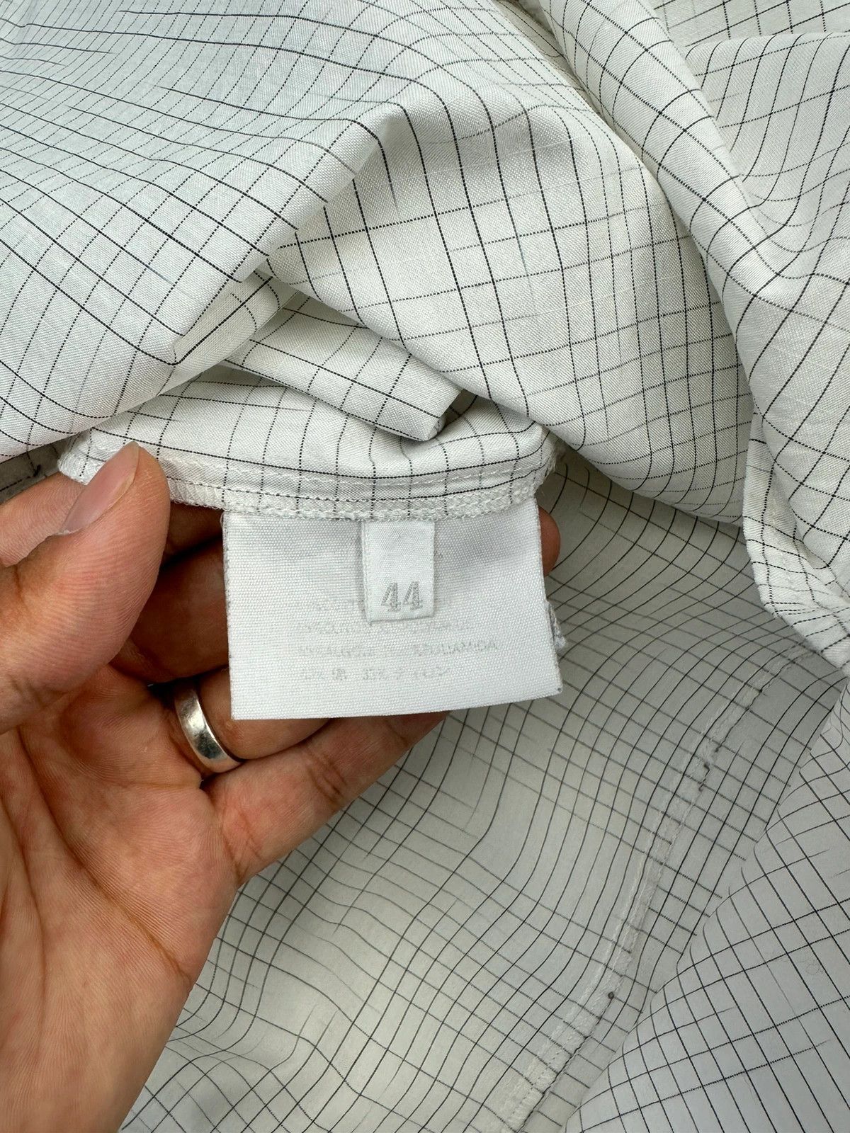 Miu Miu Miu Miu SS2000 White Checkered Plaid Shirt Size L / US 10 / IT 46 - 7 Thumbnail