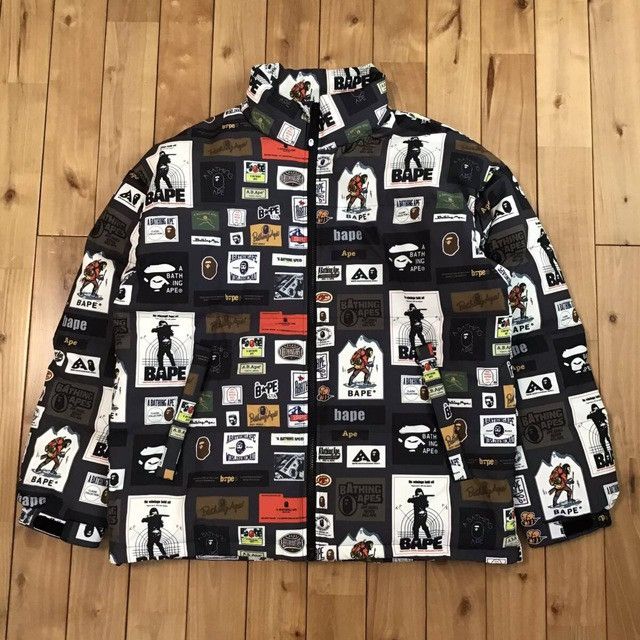 BAPE MULTI LABEL Puffer Down Jacket a bathing ape
