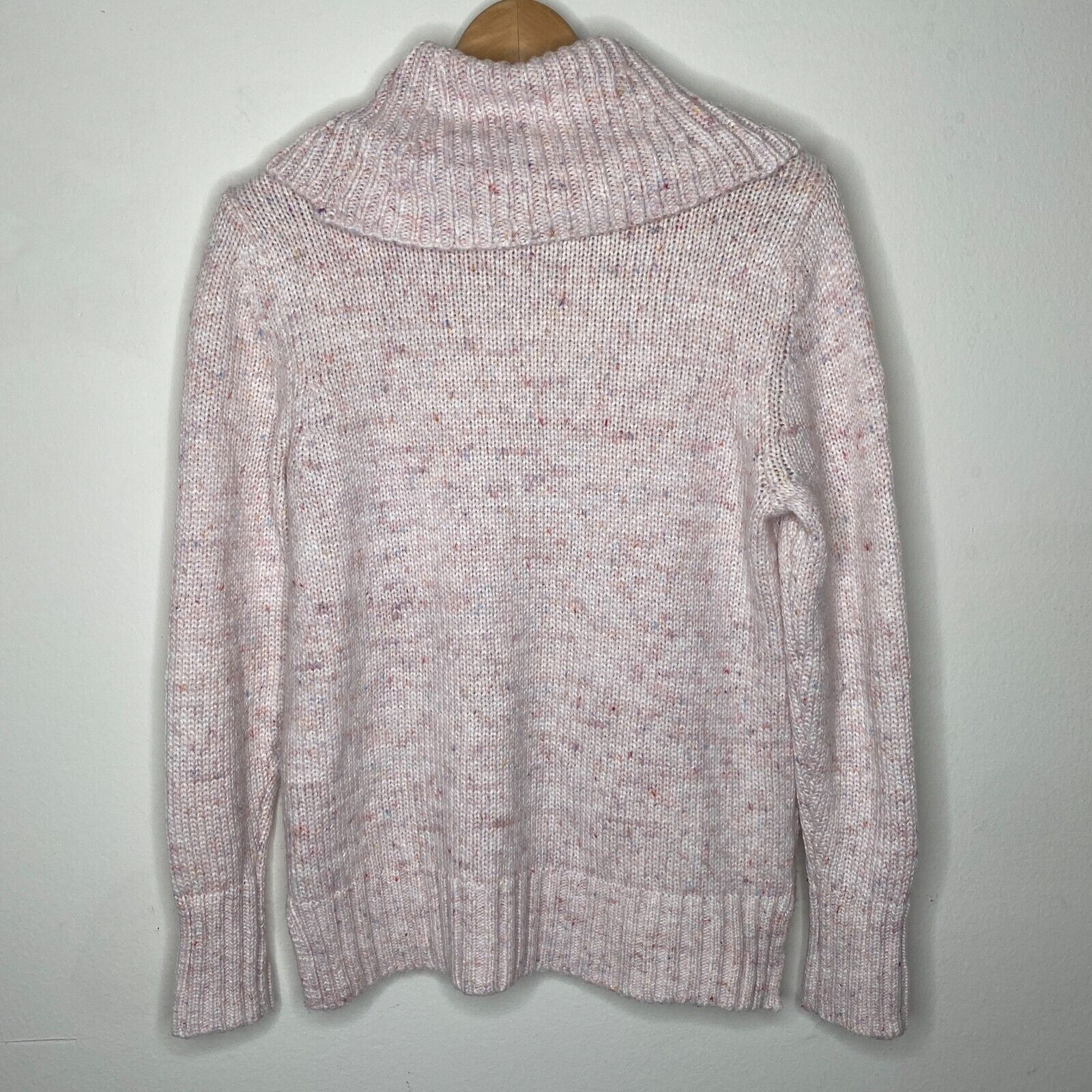 Loft Loft Pink Multi Pastel Shimmery Long Sleeve Cowl Sweater M Size M / US 6-8 / IT 42-44 - 2 Thumbnail