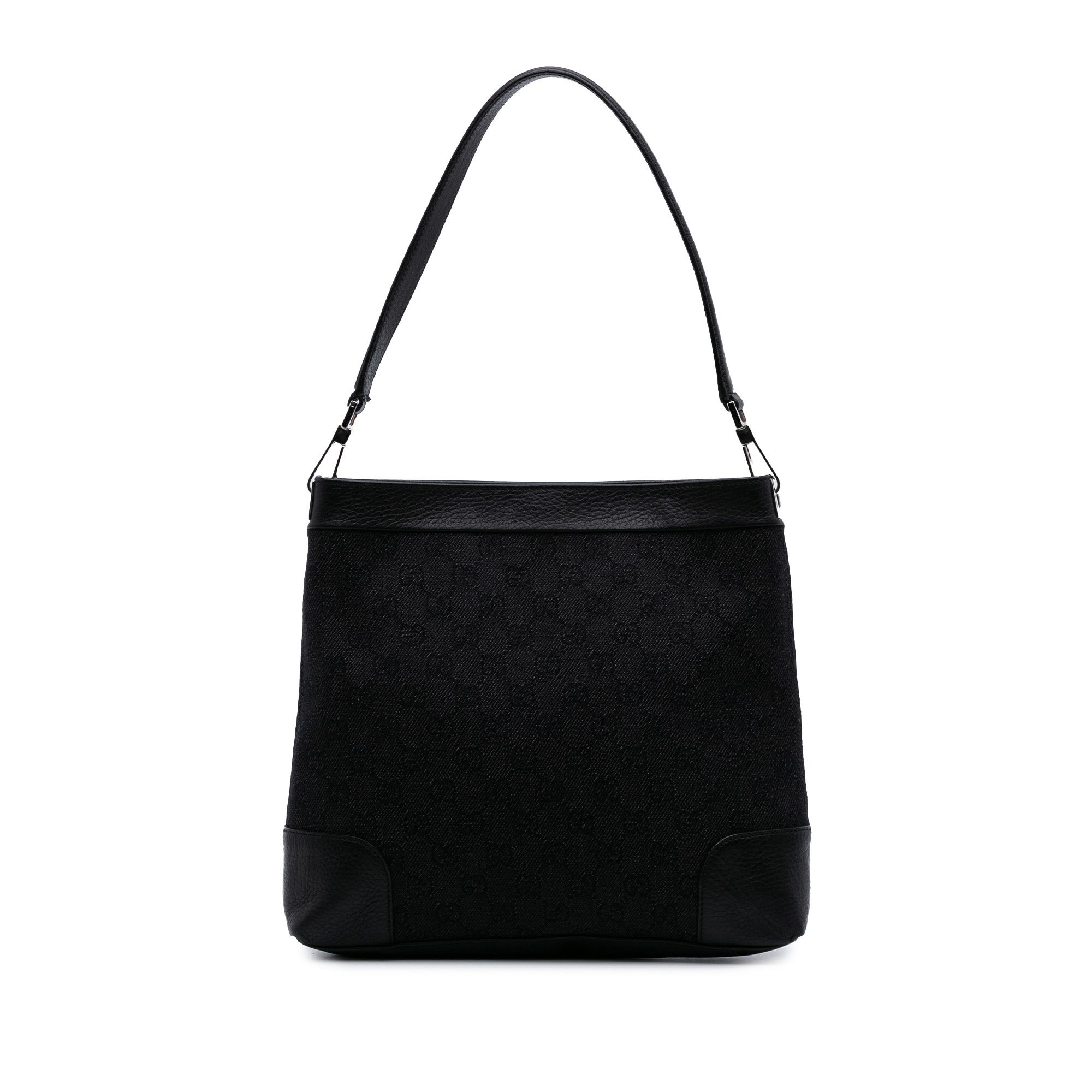 Gucci GG Denim Shoulder Bag in Black, Women's