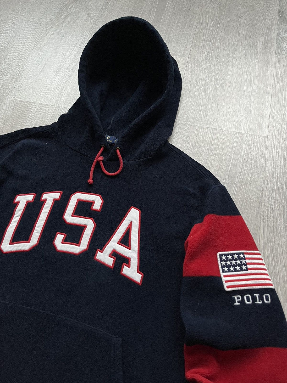 Polo Ralph Lauren Polo Ralph Lauren Fllece Hoodie Big USA Flag Logo Size US S / EU 44-46 / 1 - 4 Thumbnail