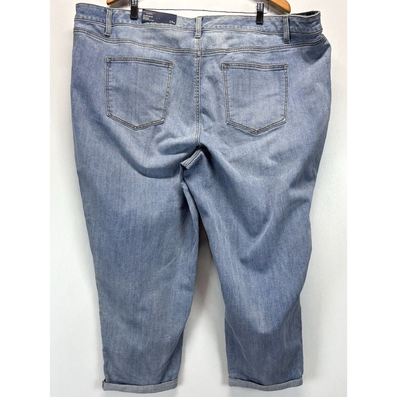 Talbots Talbots Flawless Girlfriend Jeans 24W Plus Relaxed Ankle Blue Denim Women Pockets Stretch Womens Size 42" / US 20 - 3 Thumbnail