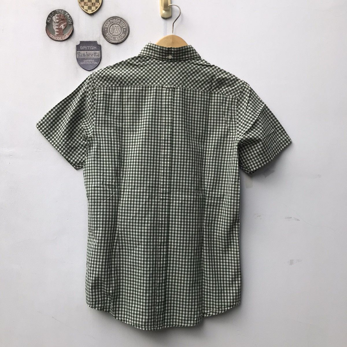 Ben Sherman × Vintage Ben Sherman Green Gingham Shirt Button Down Trimfit Short Size US S / EU 44-46 / 1 - 14 Thumbnail