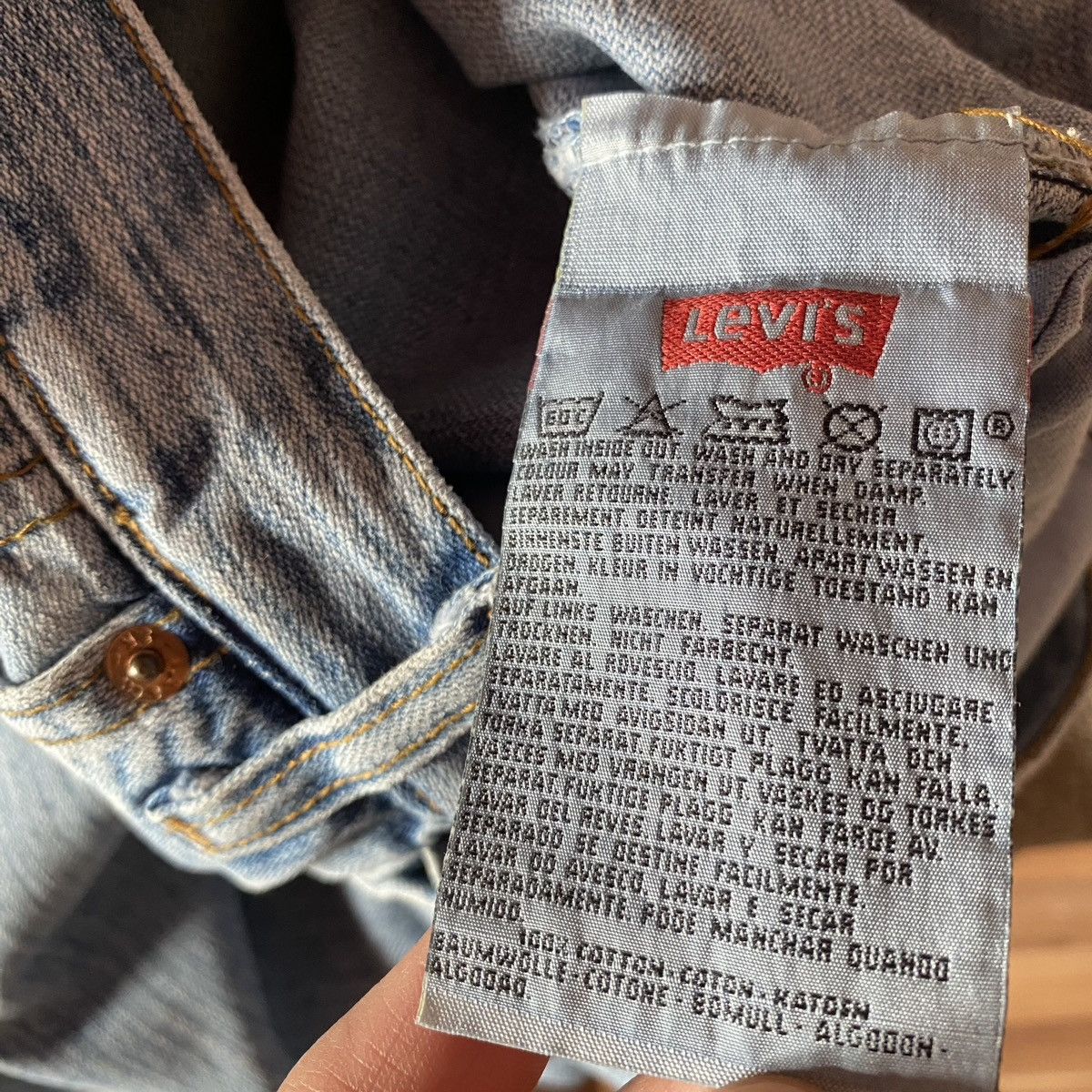 Levi's Levi’s 501 Washed Denim Jeans MADE IN USA Size US 28 / EU 44 - 4 Thumbnail